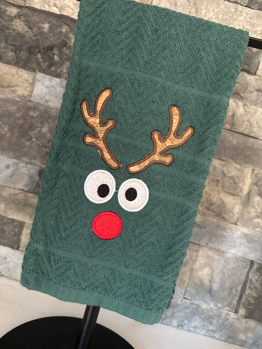 Reindeer Embroidered Towel