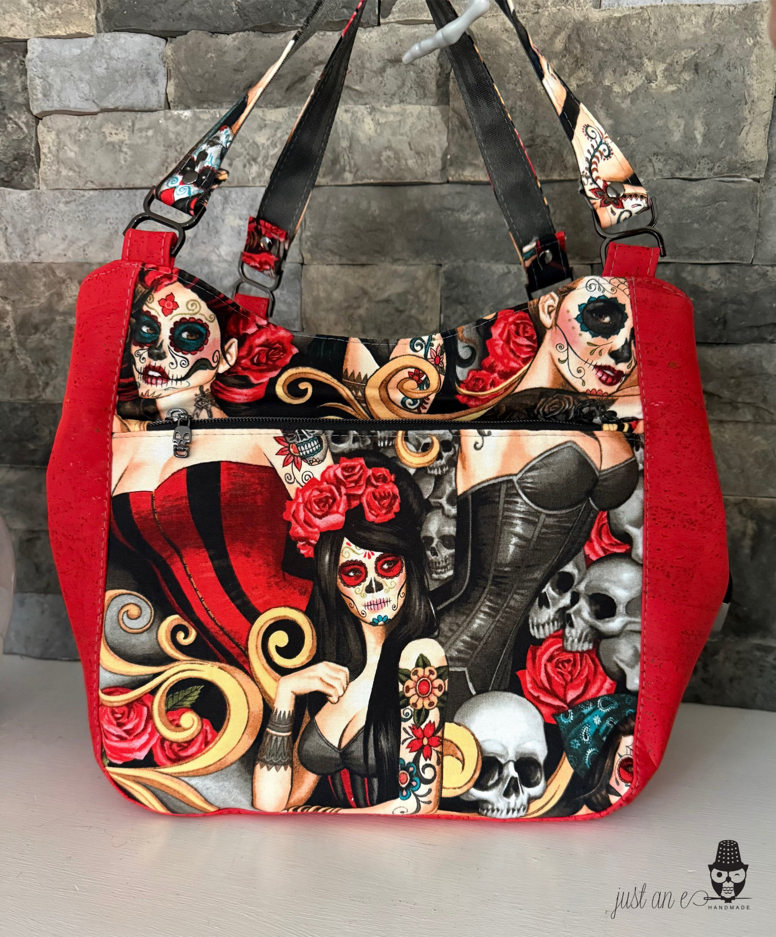 Dia de los Muertos Zip Top Tote