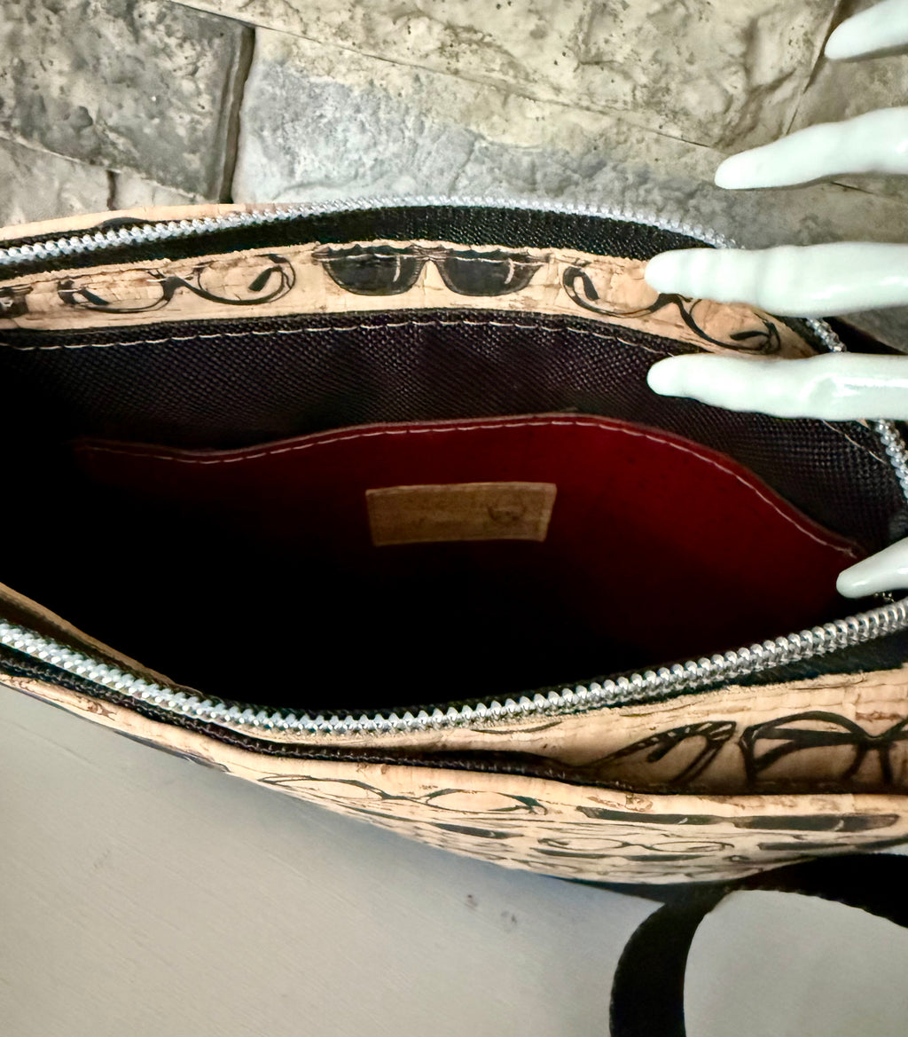 Cork Mini Box Tote Crossbody Bag