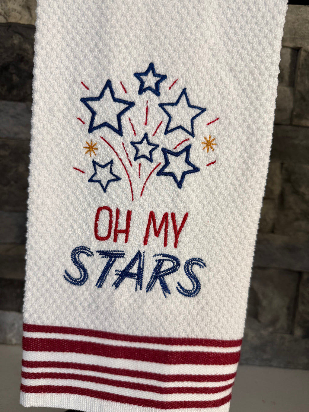 Oh My Stars Embroidered Towel