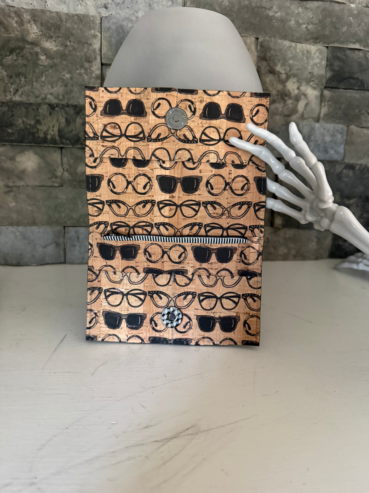 Glasses Print Cork Discovery Wallet
