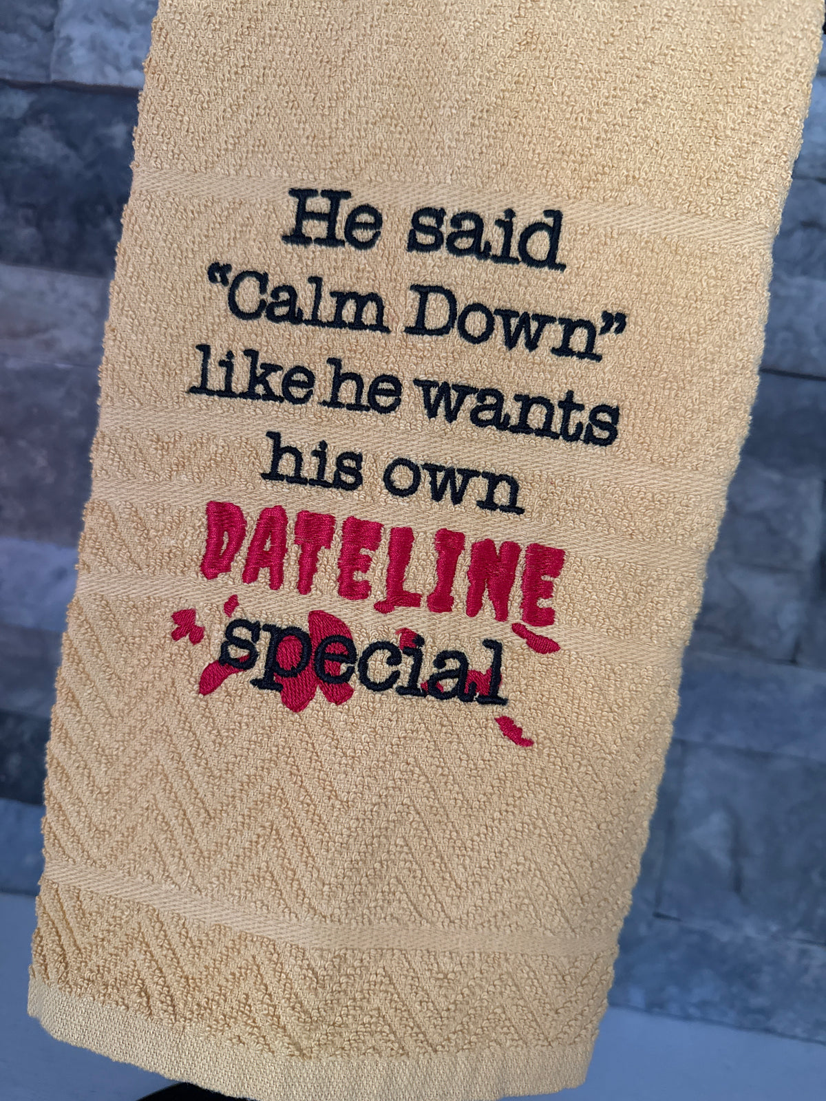 Dateline Special - True Crime - Embroidered Towel