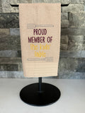 Proud Member of the Kids' Table Embroidered Towel - Holiday Family Towel