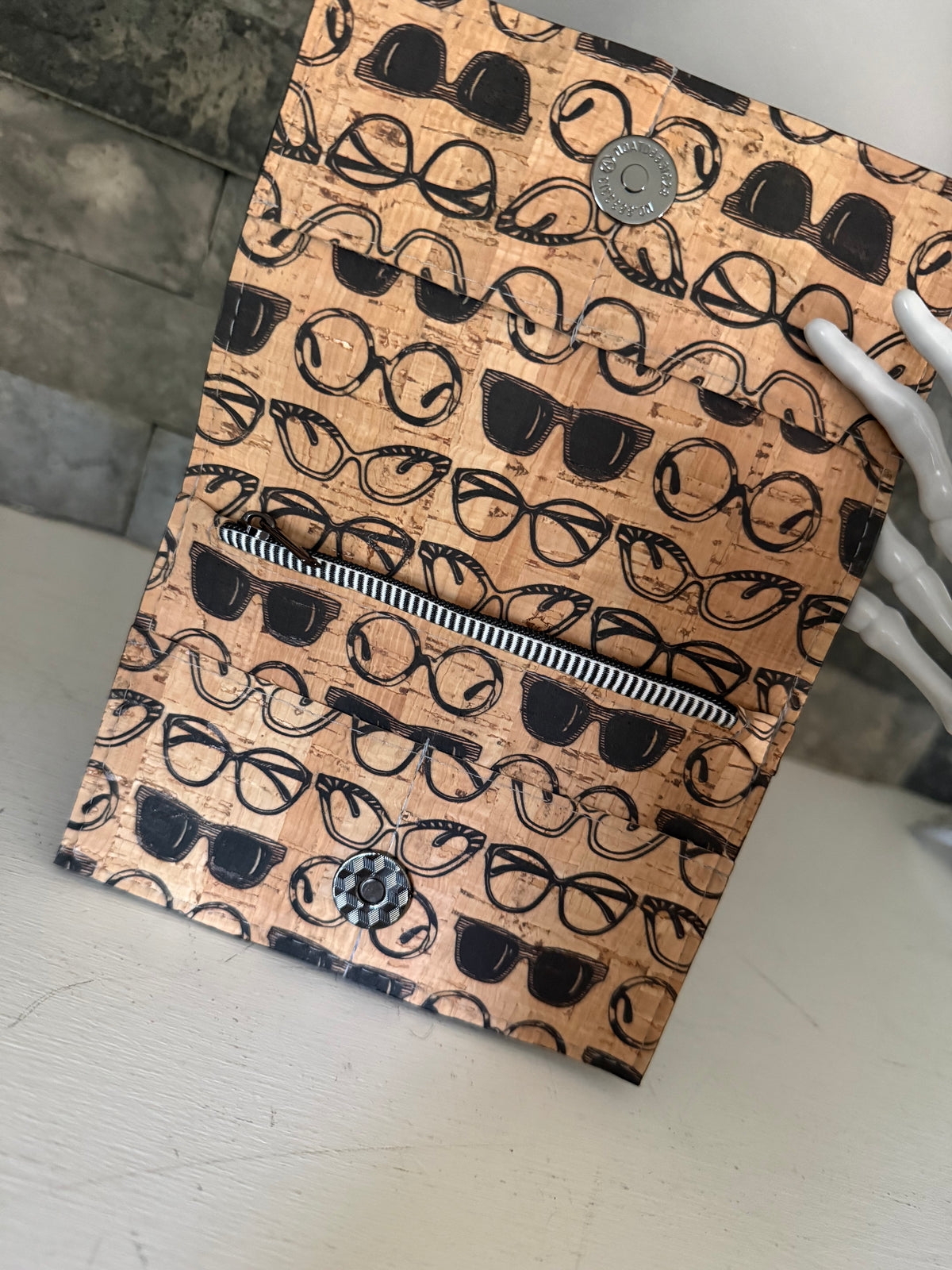 Glasses Print Cork Discovery Wallet