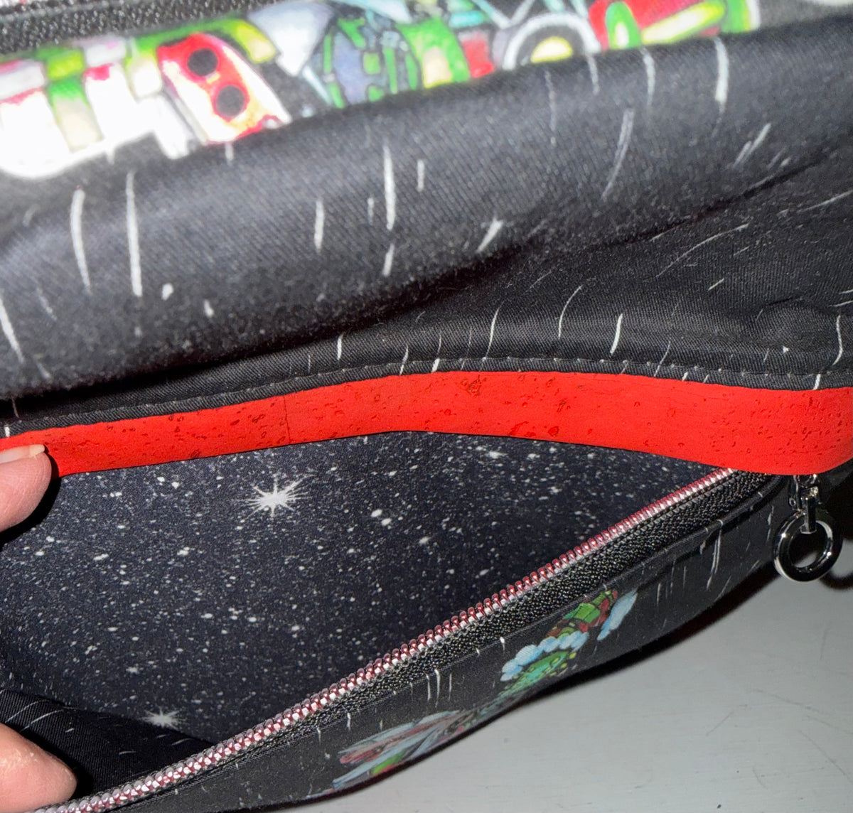 Christmas Mini Backpack Bag - Rock ‘n Roll Santa