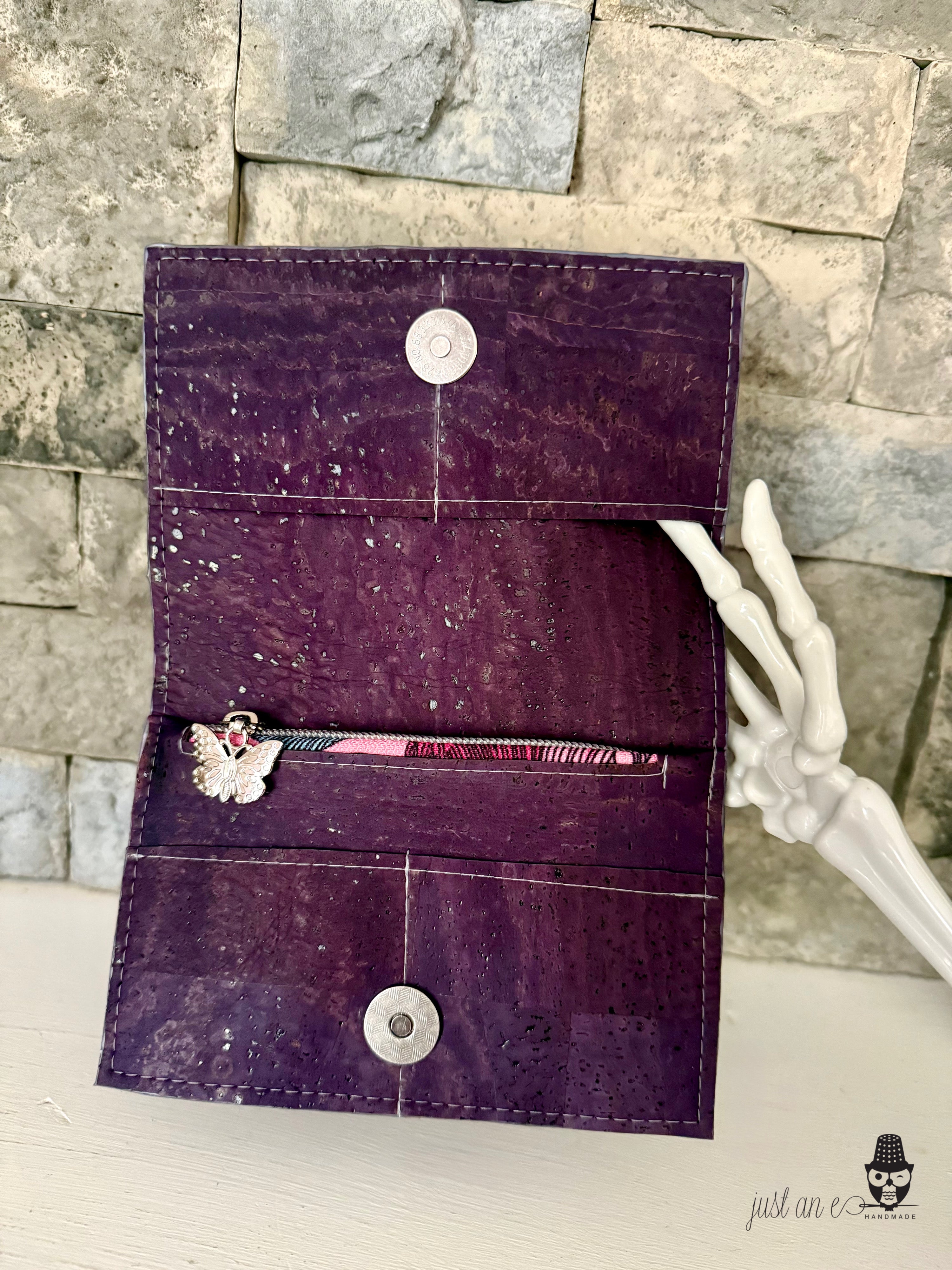 Eggplant Cork Discovery Wallet