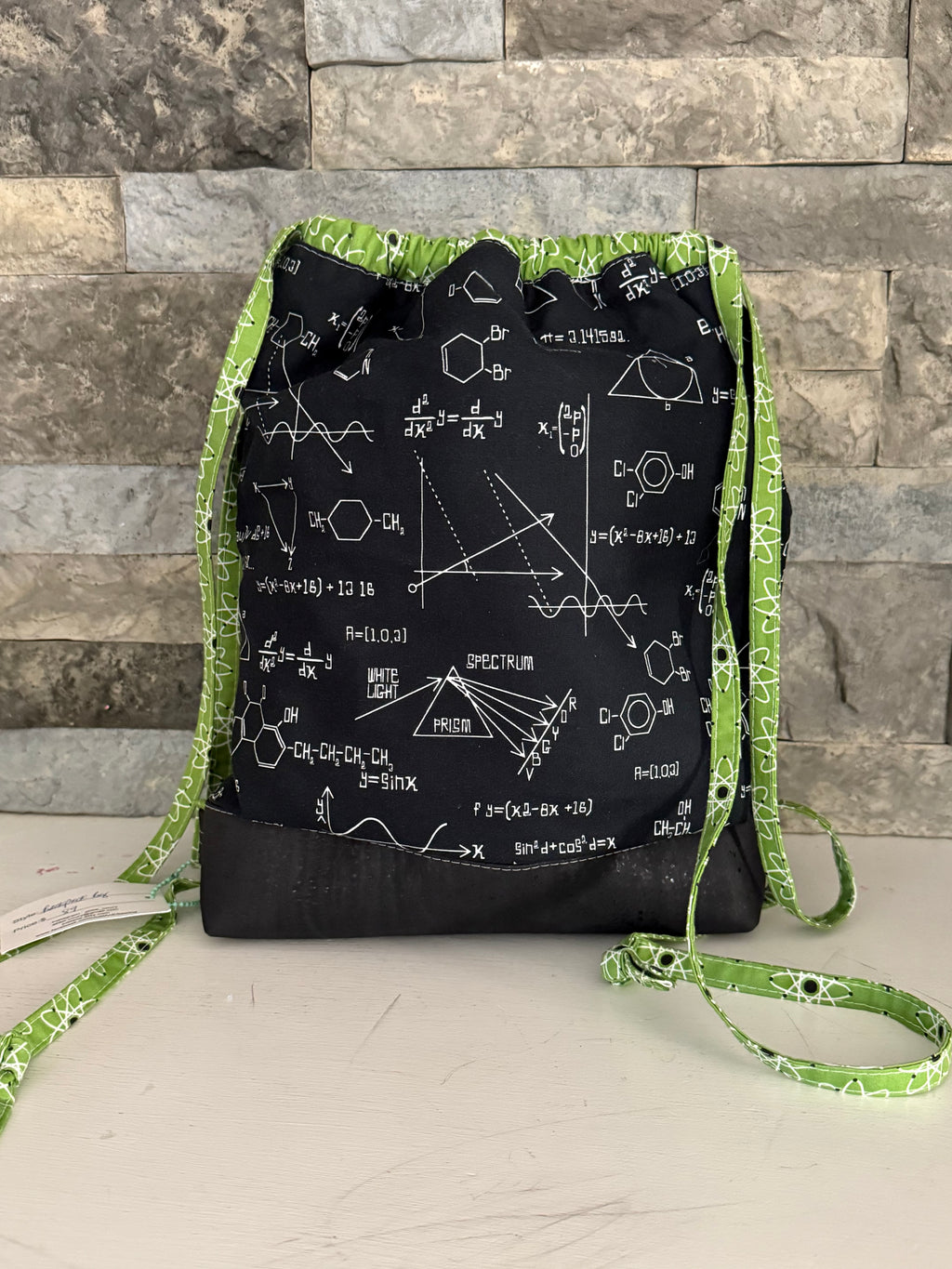 Nerdy Science Drawstring Backpack