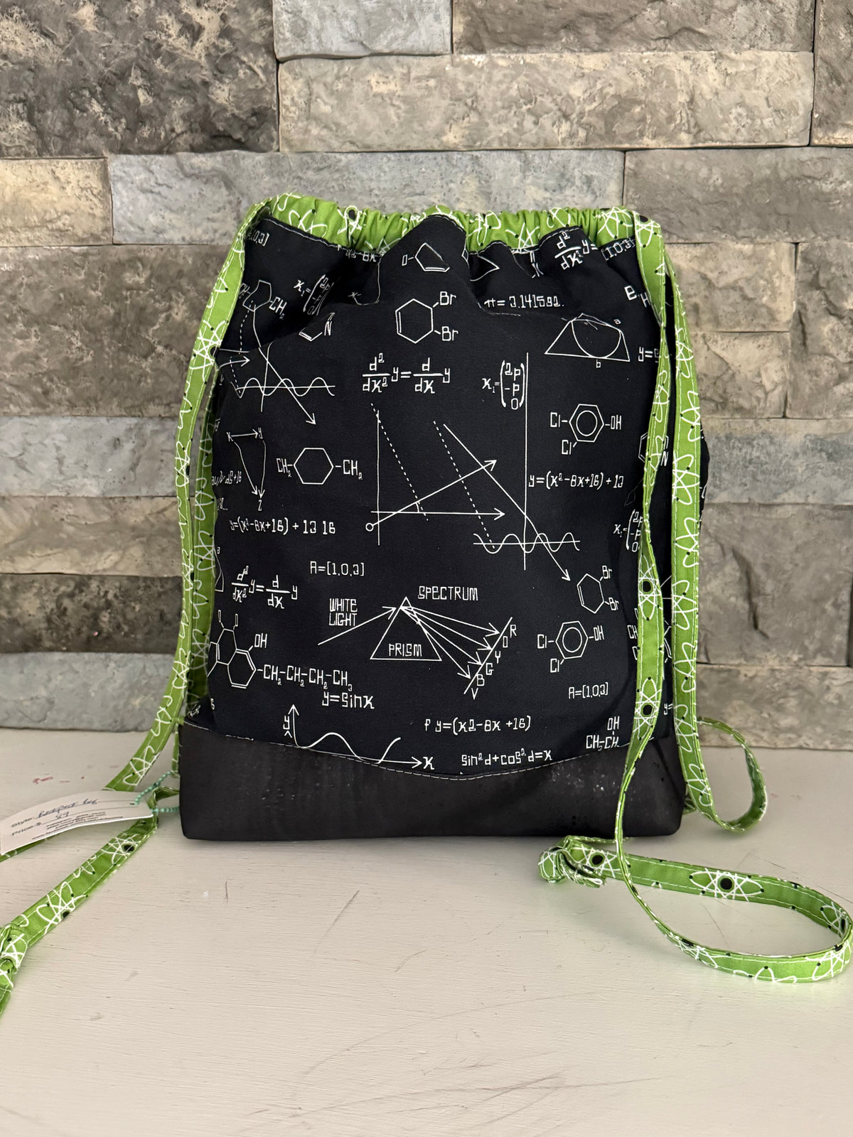 Nerdy Science Drawstring Backpack