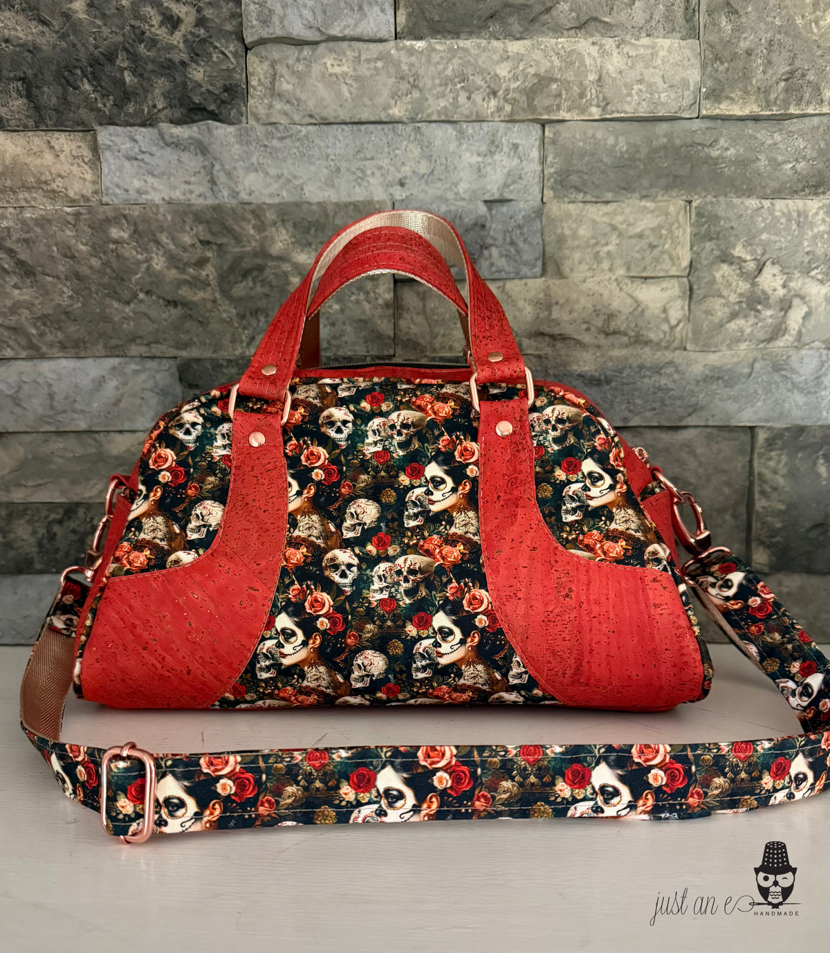 Day of the Dead Bowler-Style Hand Bag