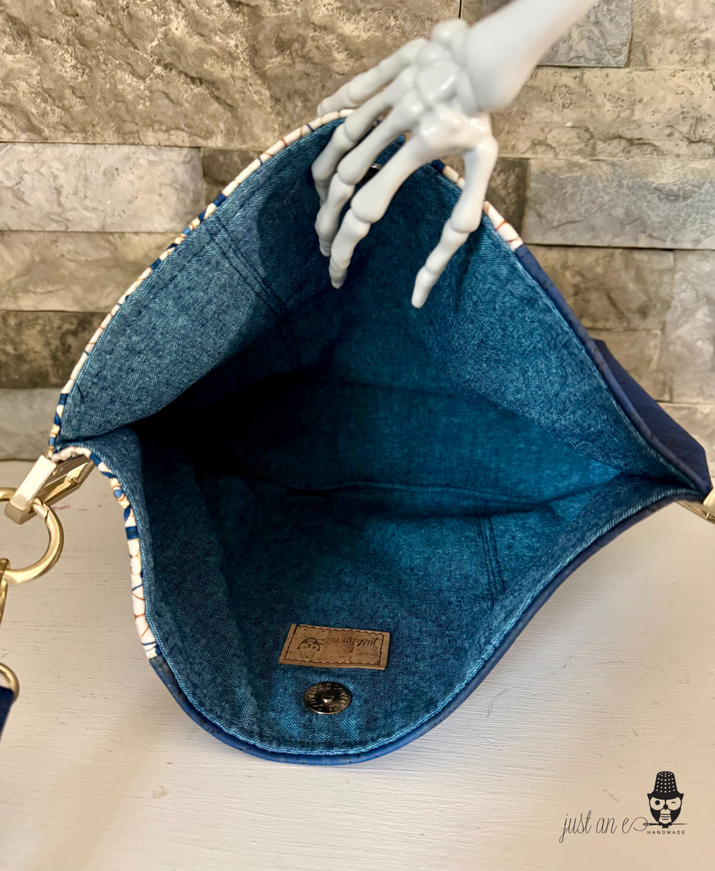 Bumblebee Blue Cork Shoulder/Crossbody Bag