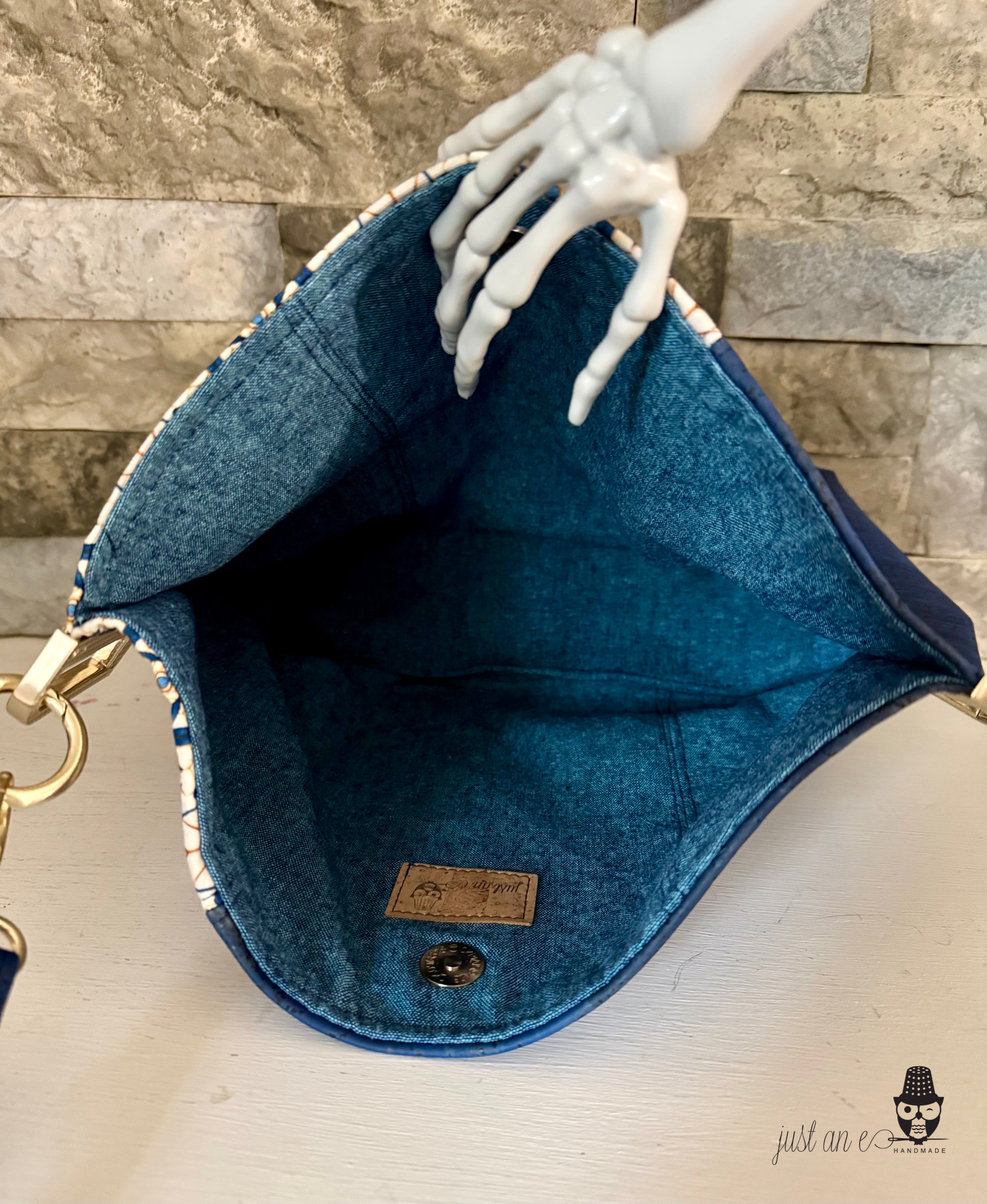 Bumblebee Blue Cork Shoulder/Crossbody Bag
