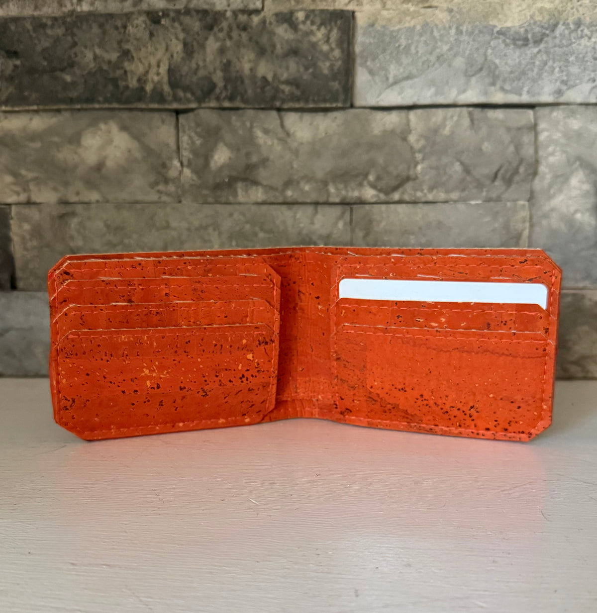 Orange Cork Bifold Wallet