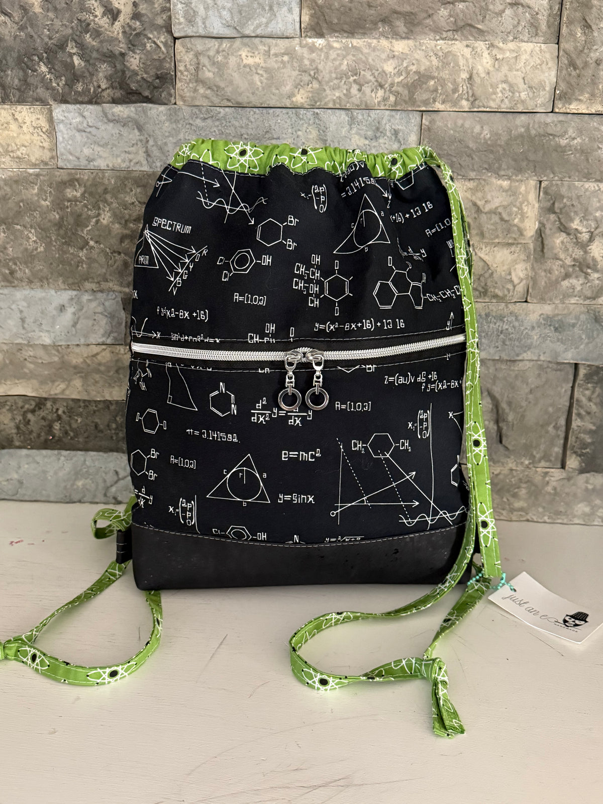 Nerdy Science Drawstring Backpack