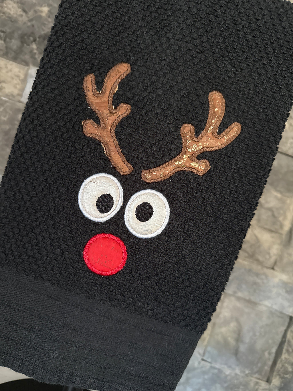 Reindeer Embroidered Towel