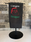 Gangsta Wrapper Santa Embroidered Towel