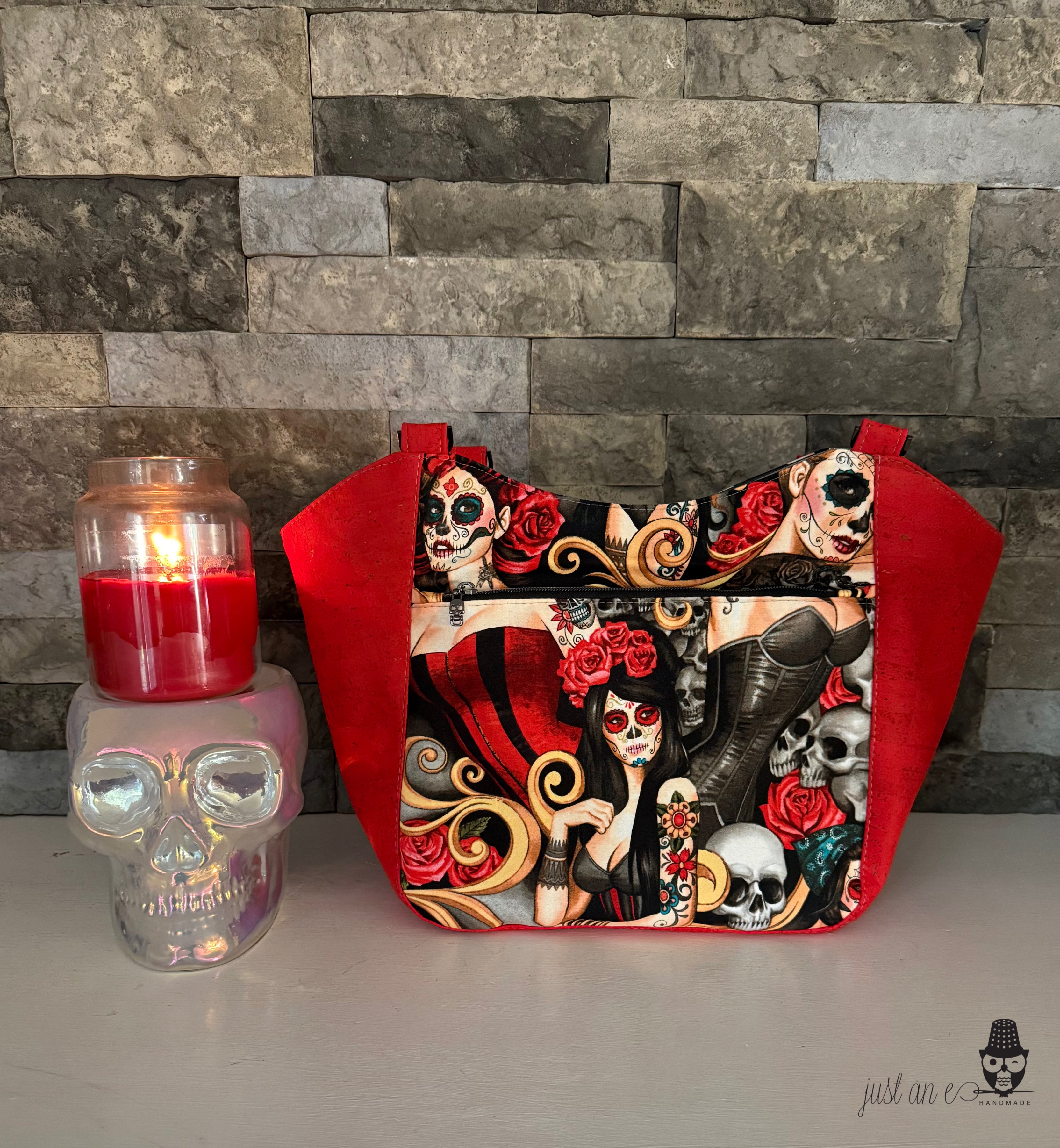 Dia de los Muertos Zip Top Tote