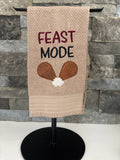 Feast Mode - Thanksgiving Towel - Turkey Legs Embroidered Towel