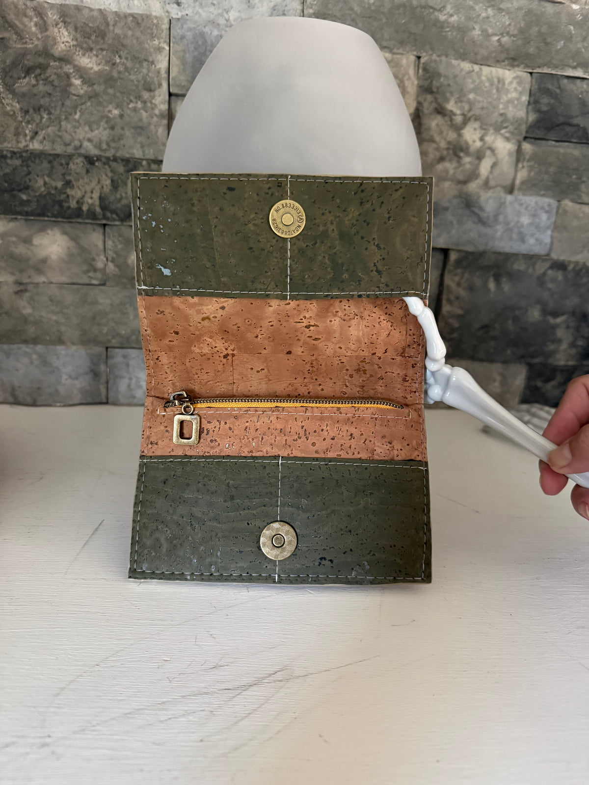 Sunflower Print Cork Discovery Wallet