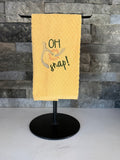 Oh Snap! Wishbone Thanksgiving Embroidered Towel - Holiday Family Towel