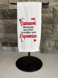 Sarcasm Embroidered Towel