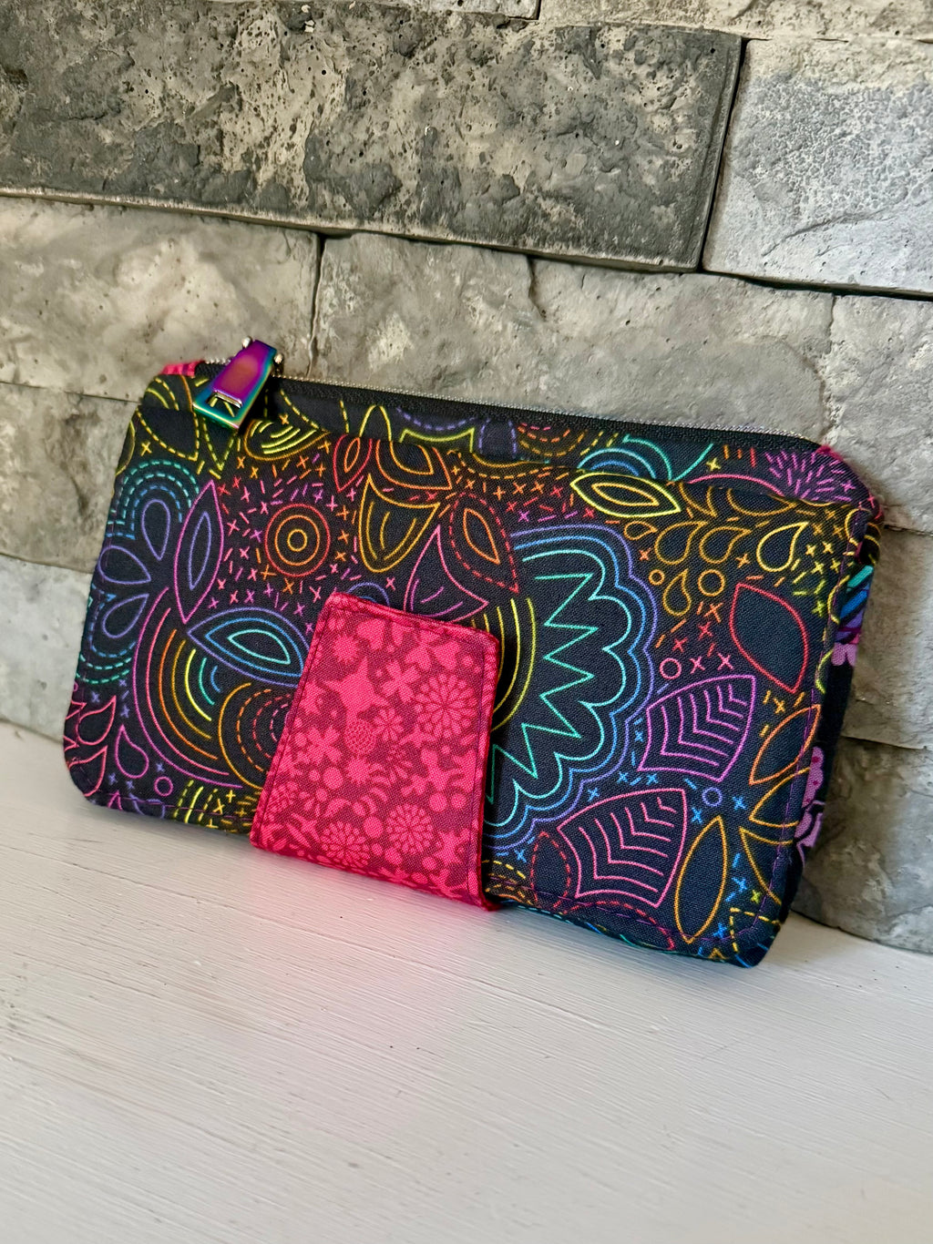 Bright Rainbow Pearl Wallet Clutch