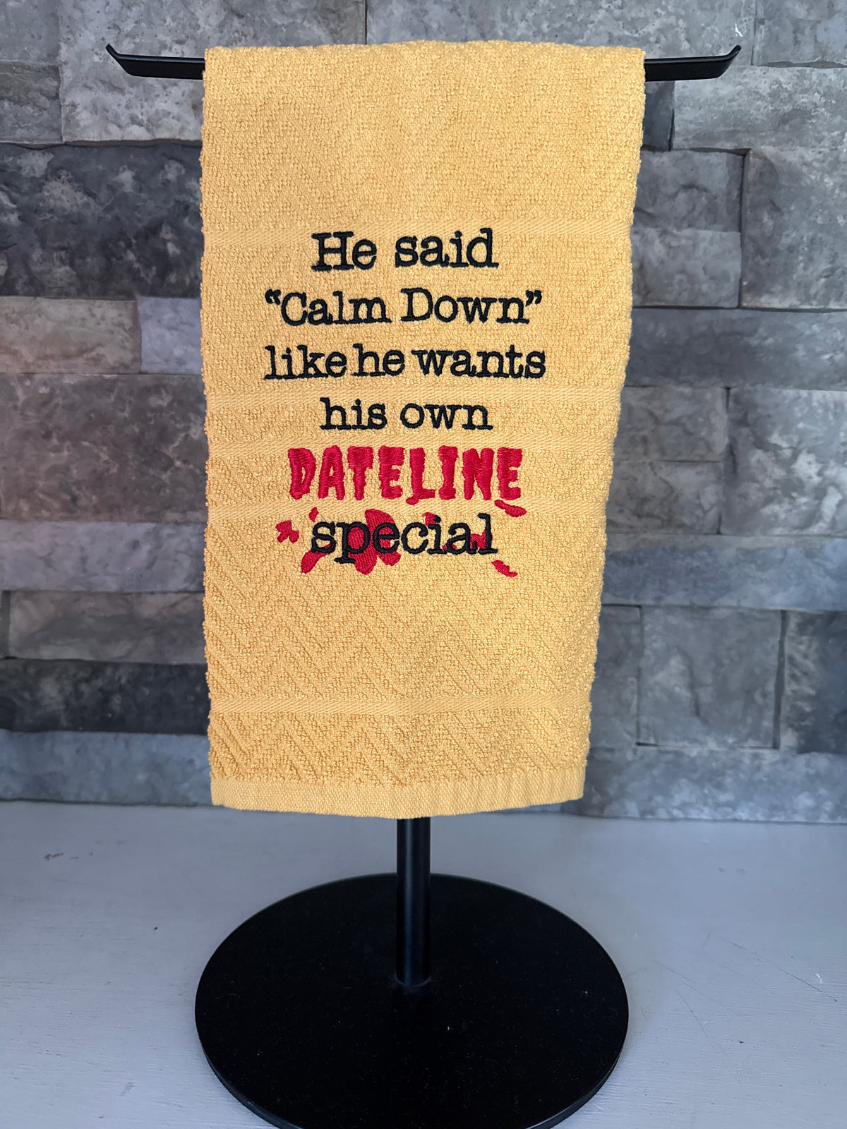 Dateline Special - True Crime - Embroidered Towel