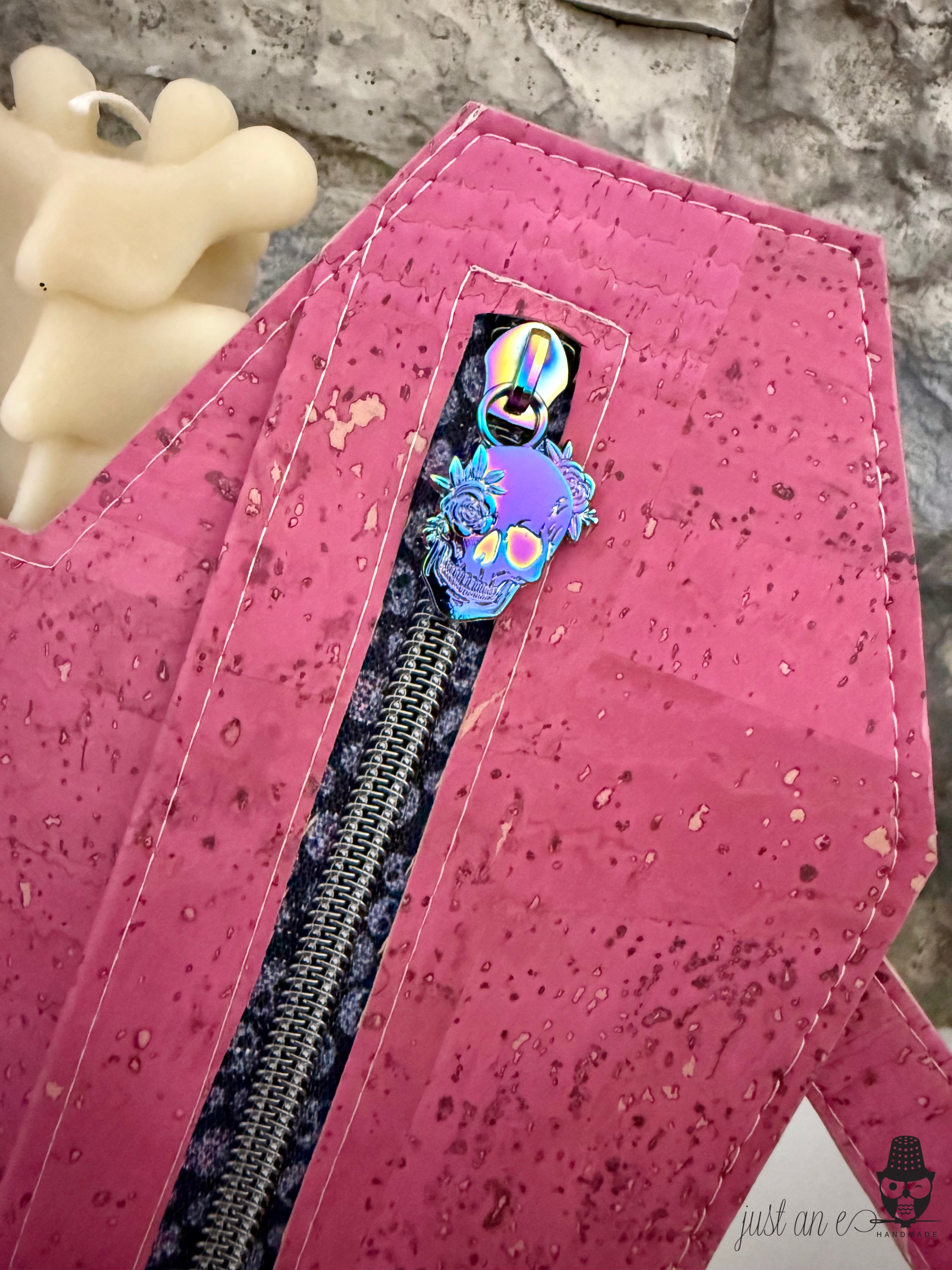 Pink Cork Coffin Wallet