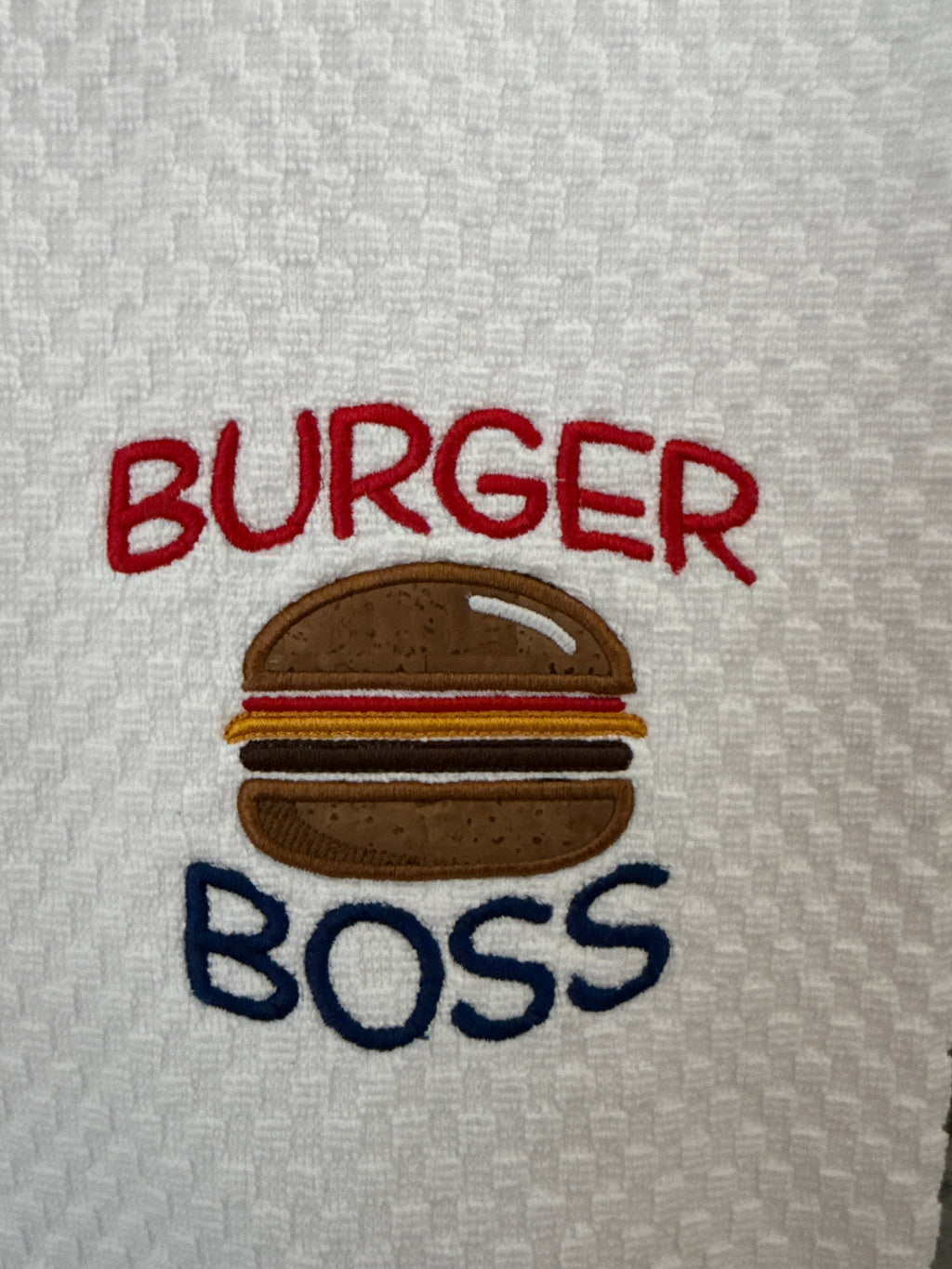 Serial Griller embroidered hand towel