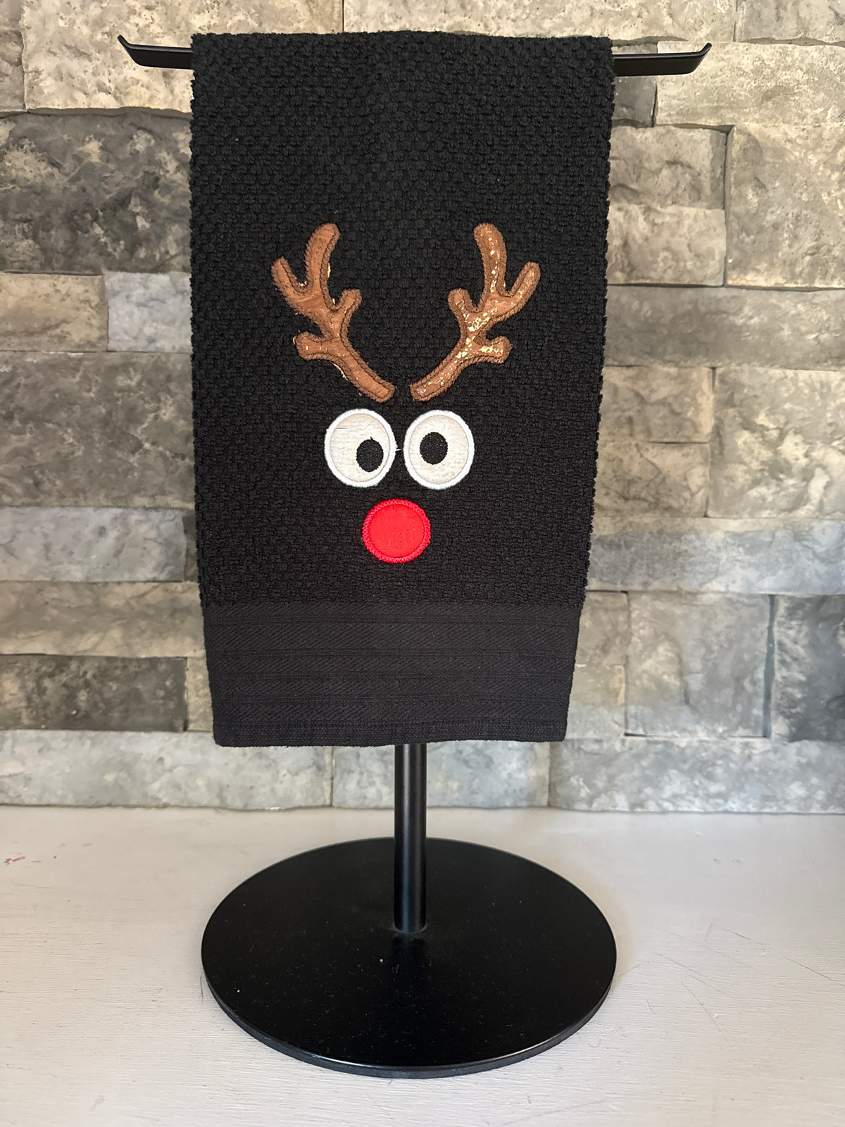 Reindeer Embroidered Towel