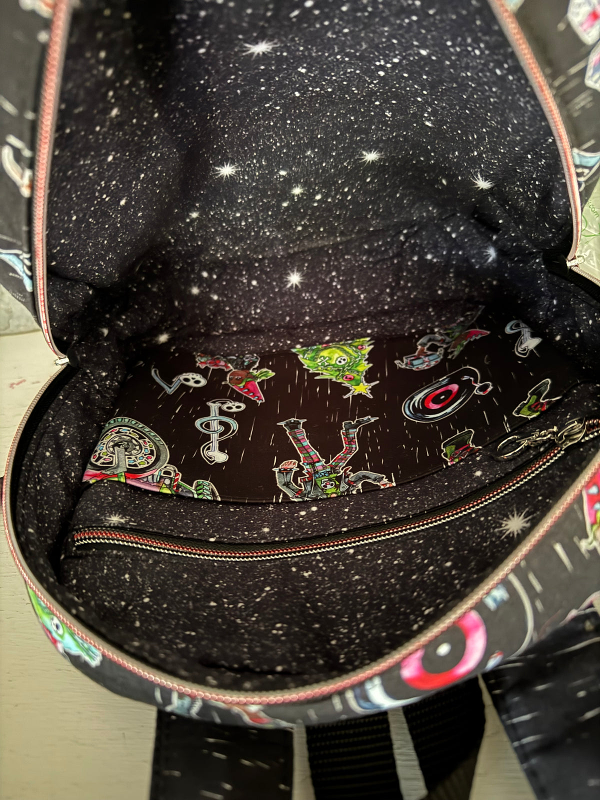 Christmas Mini Backpack Bag - Rock ‘n Roll Santa of Color