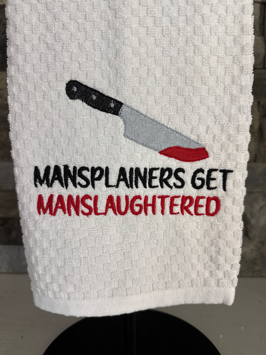 Mansplainers Embroidered Towel