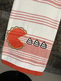 Pac Pie Thanksgiving Pumpkin Pie and Whipped Cream Embroidered Towel
