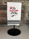 Unsolvable Murder Embroidered Towel