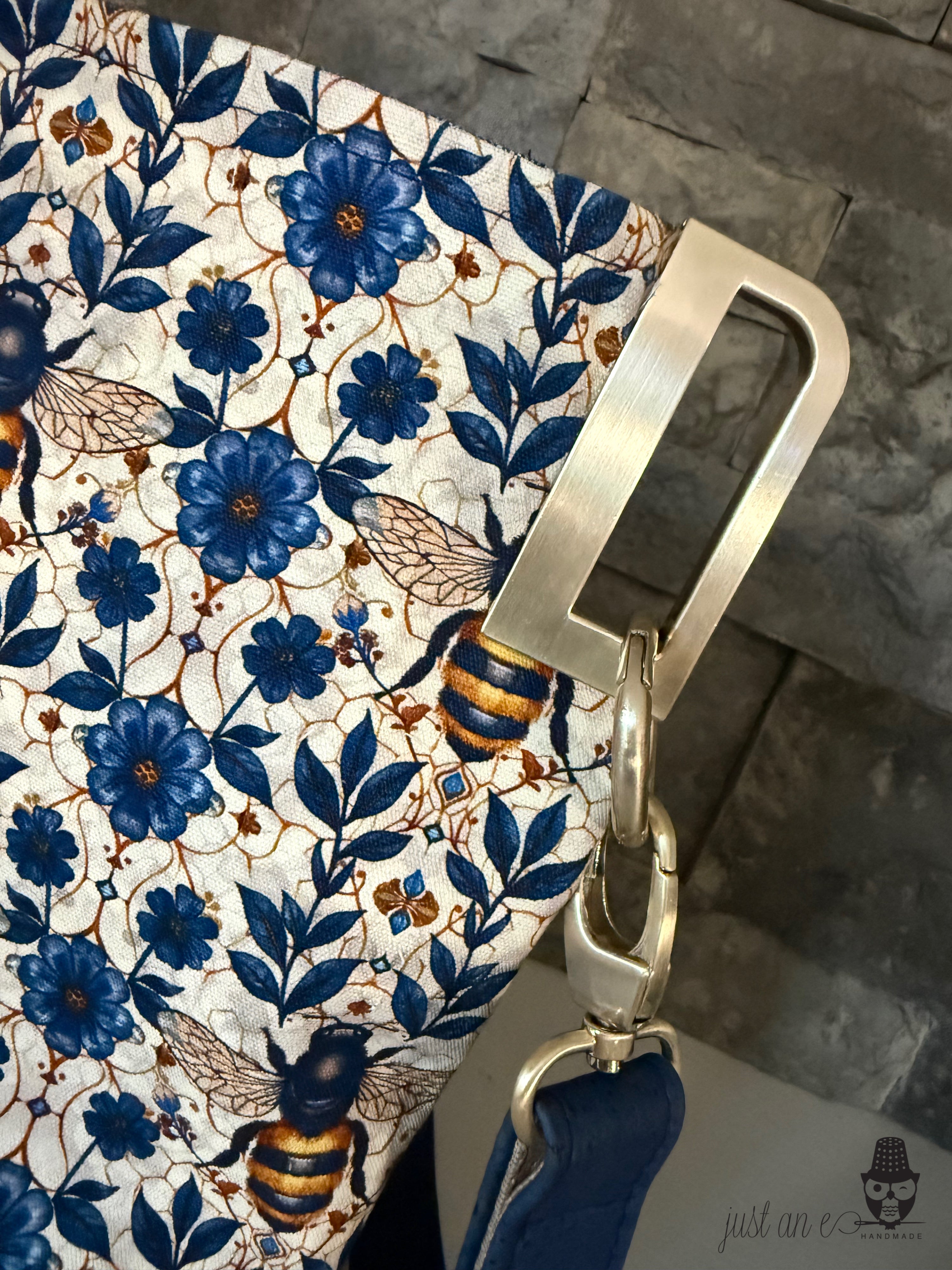 Bumblebee Blue Cork Shoulder/Crossbody Bag
