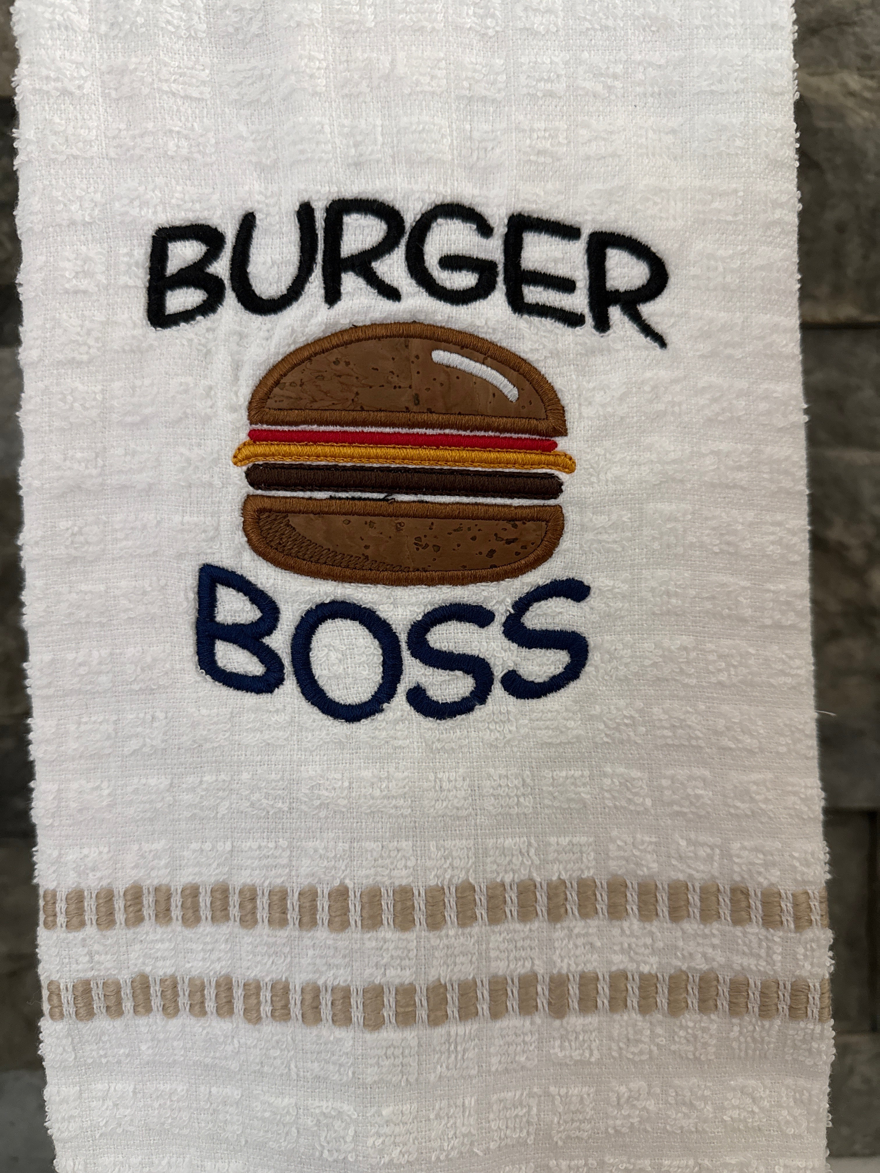 Serial Griller embroidered hand towel