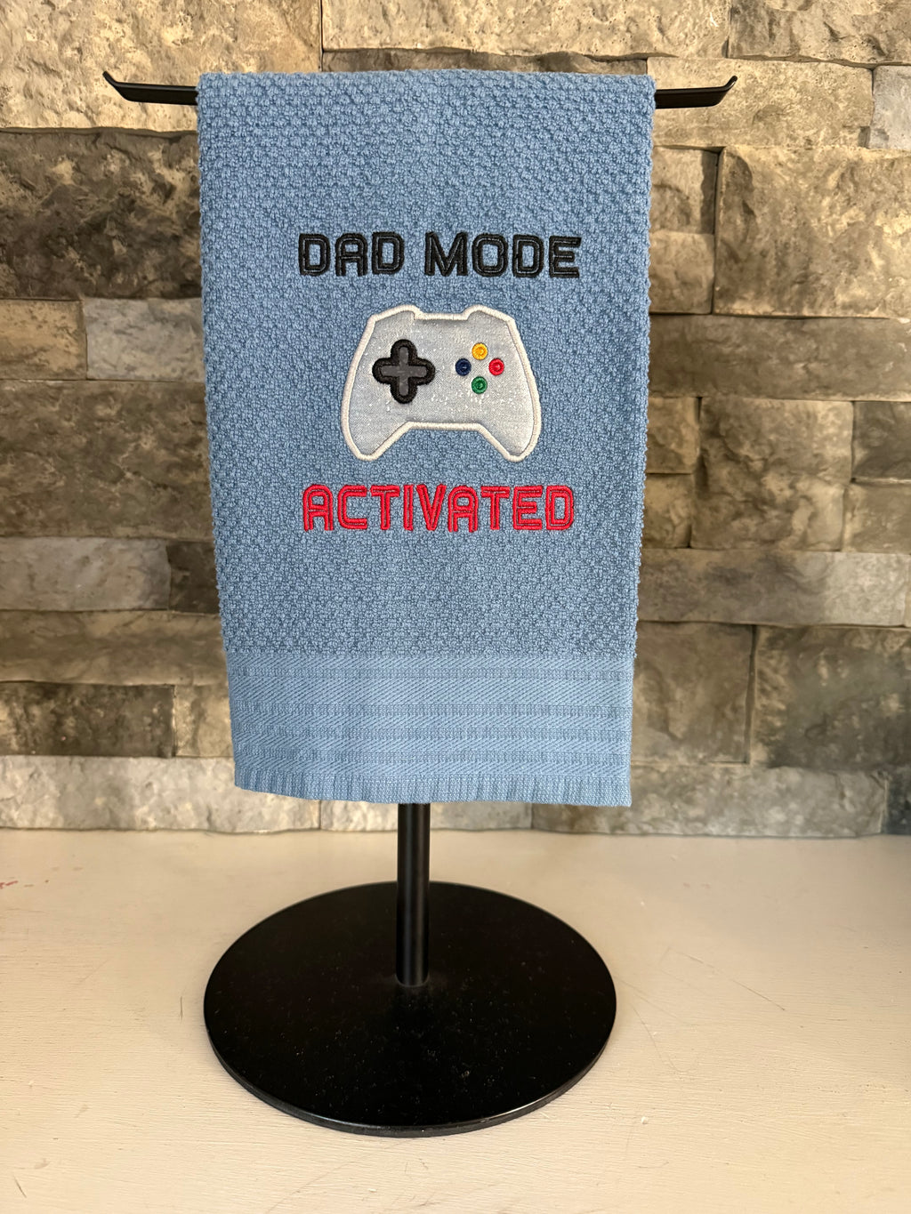 Dad Mode Activated Embroidered Towel