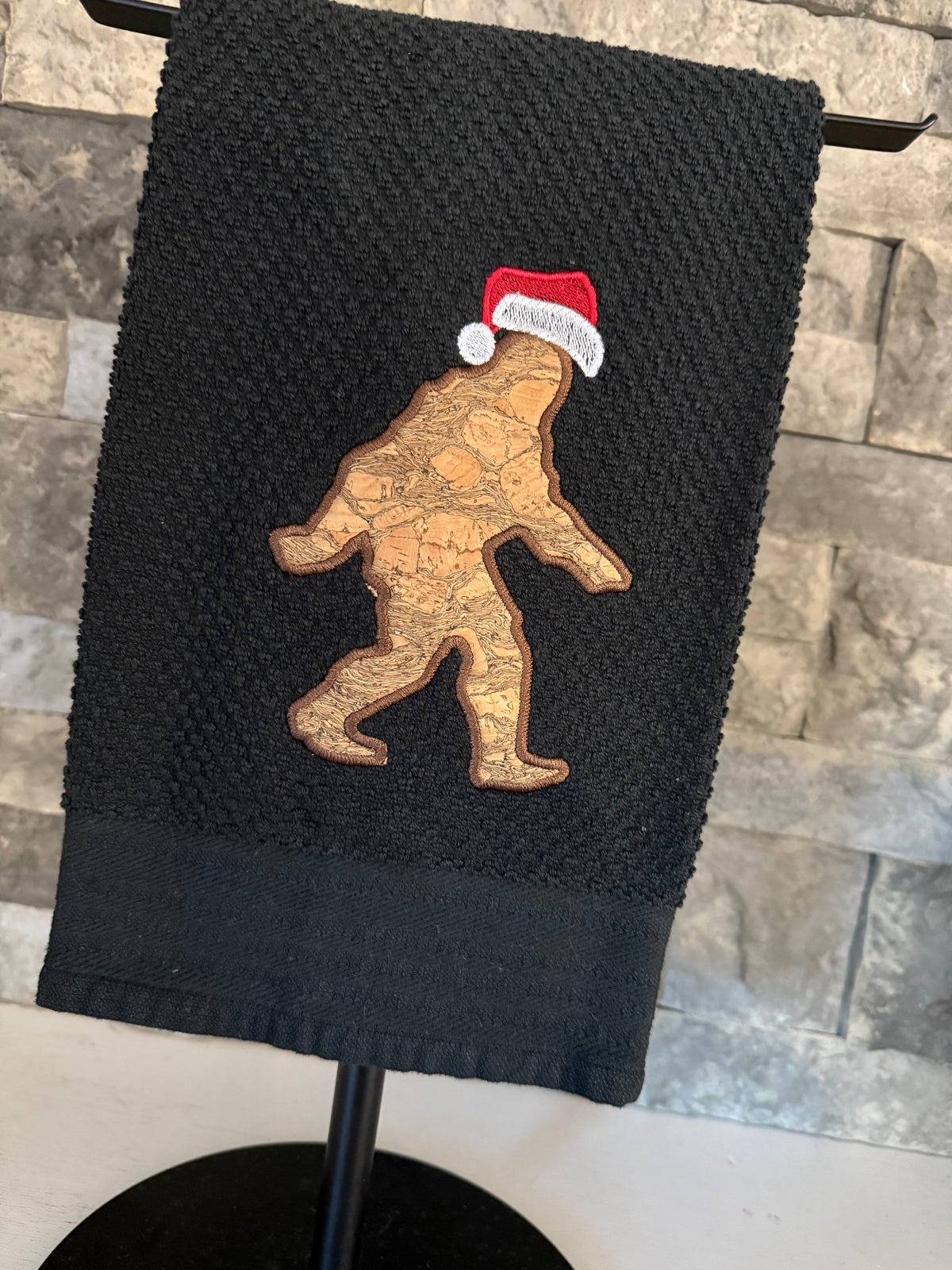 Bigfoot Santa - Embroidered Towel