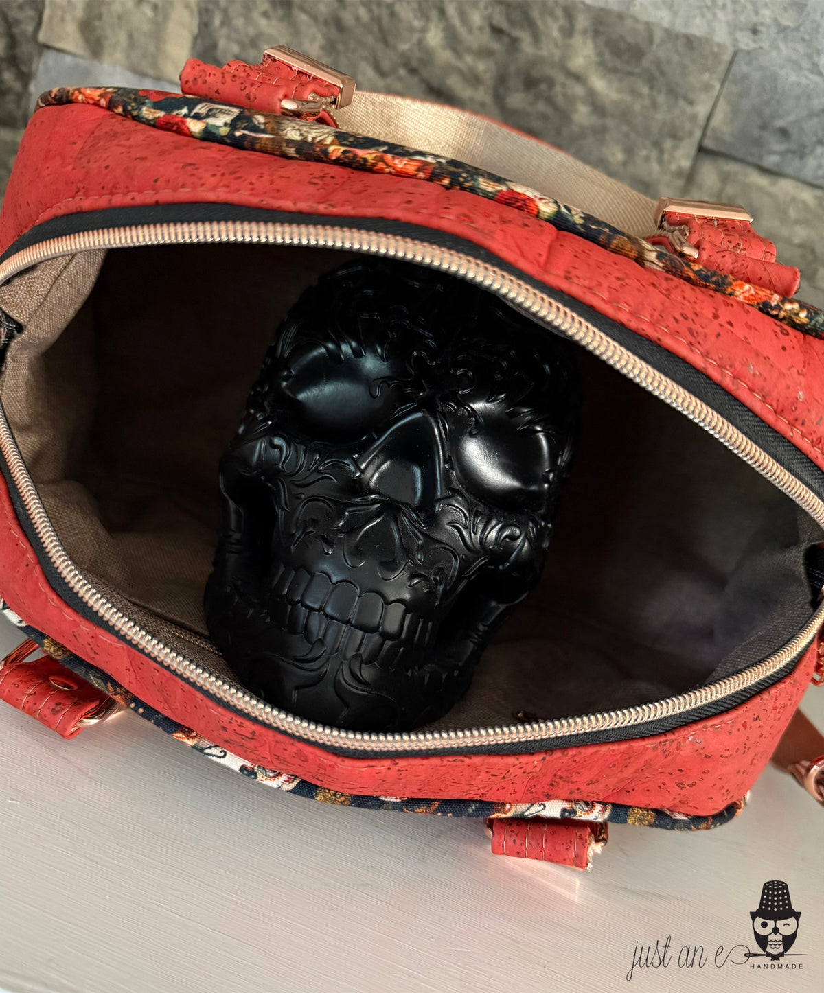 Day of the Dead Bowler-Style Hand Bag