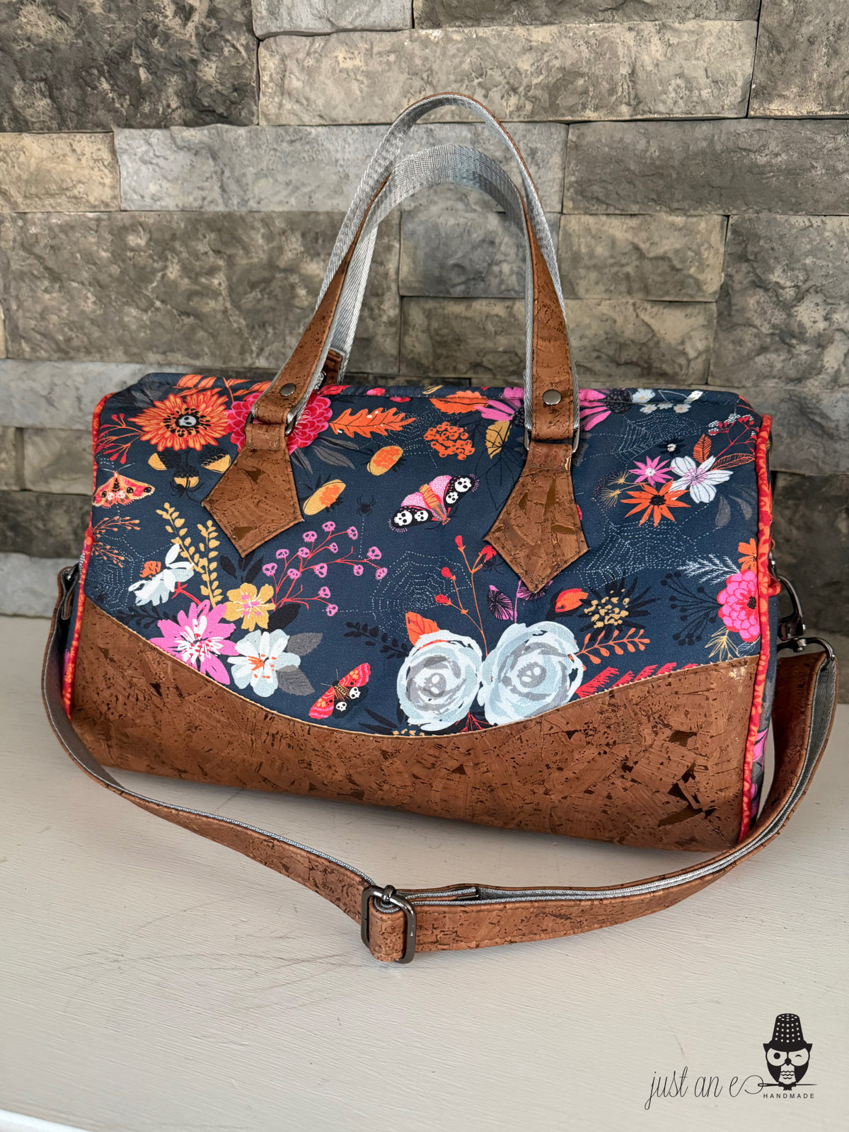 Autumn Floral Barrel Bag