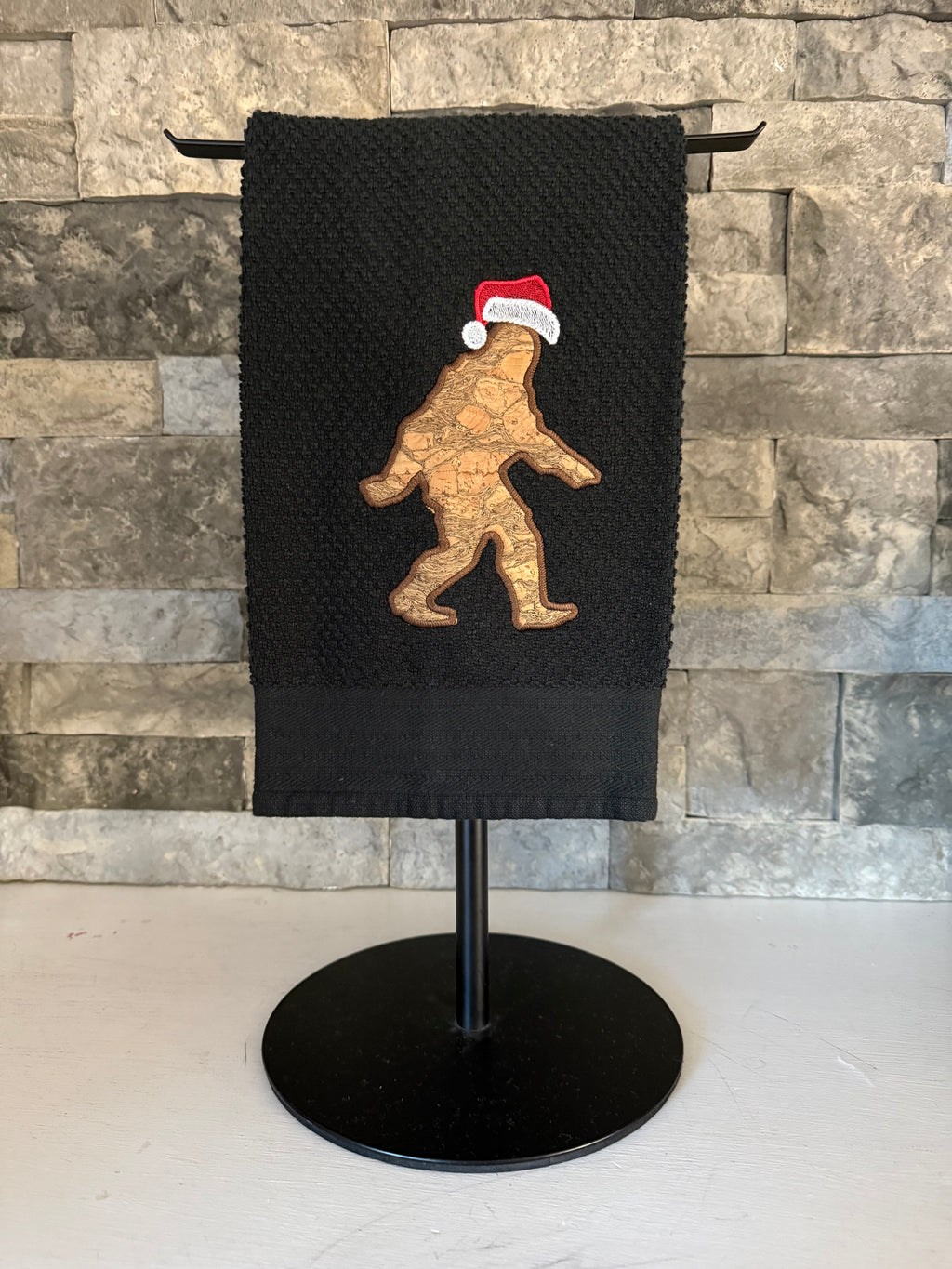 Bigfoot Santa - Embroidered Towel