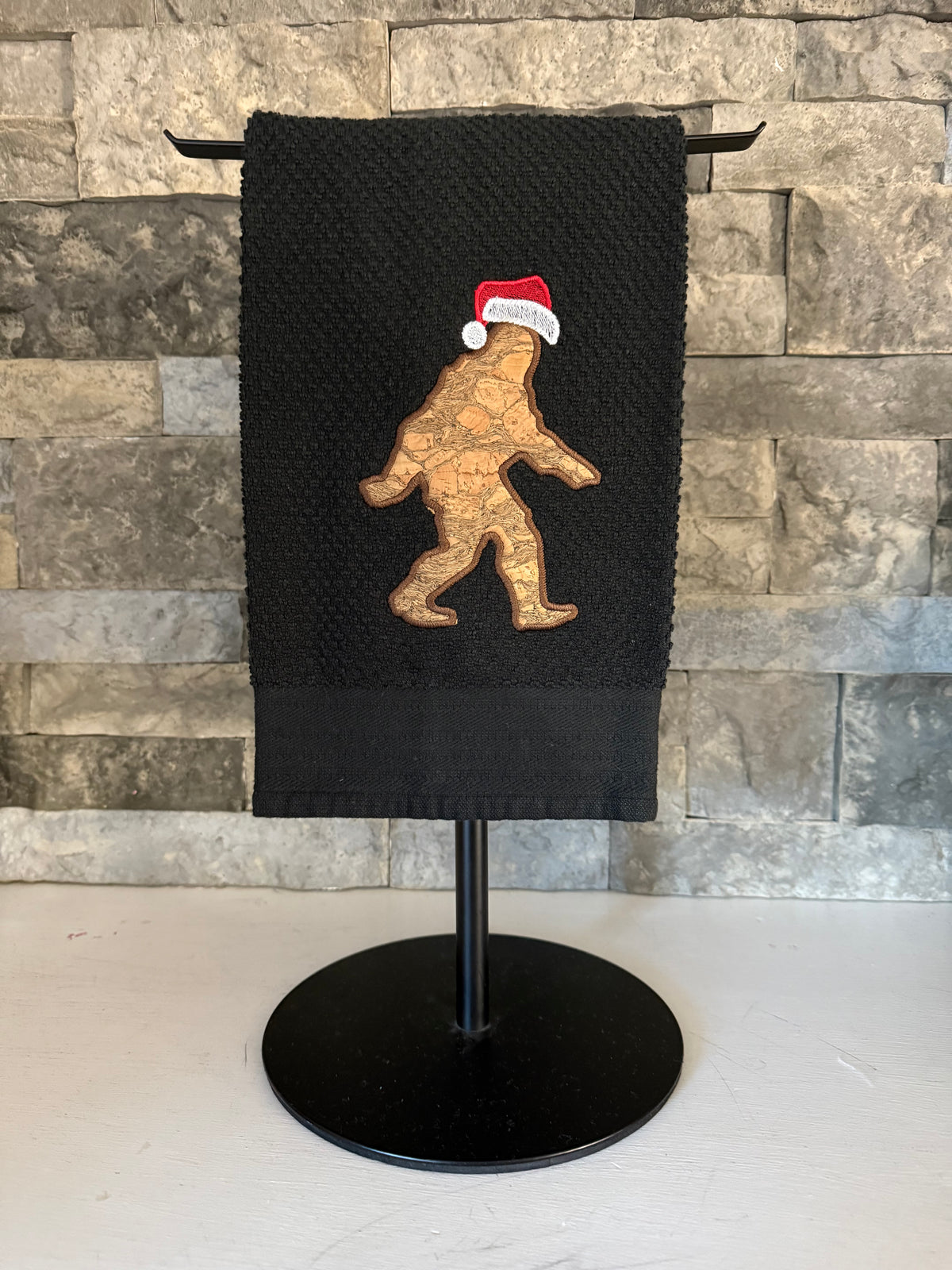 Bigfoot Santa - Embroidered Towel
