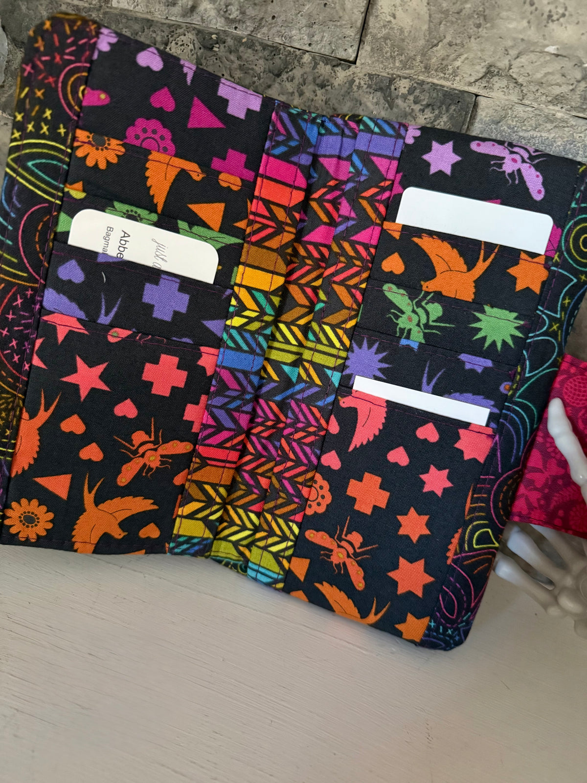 Bright Rainbow Pearl Wallet Clutch