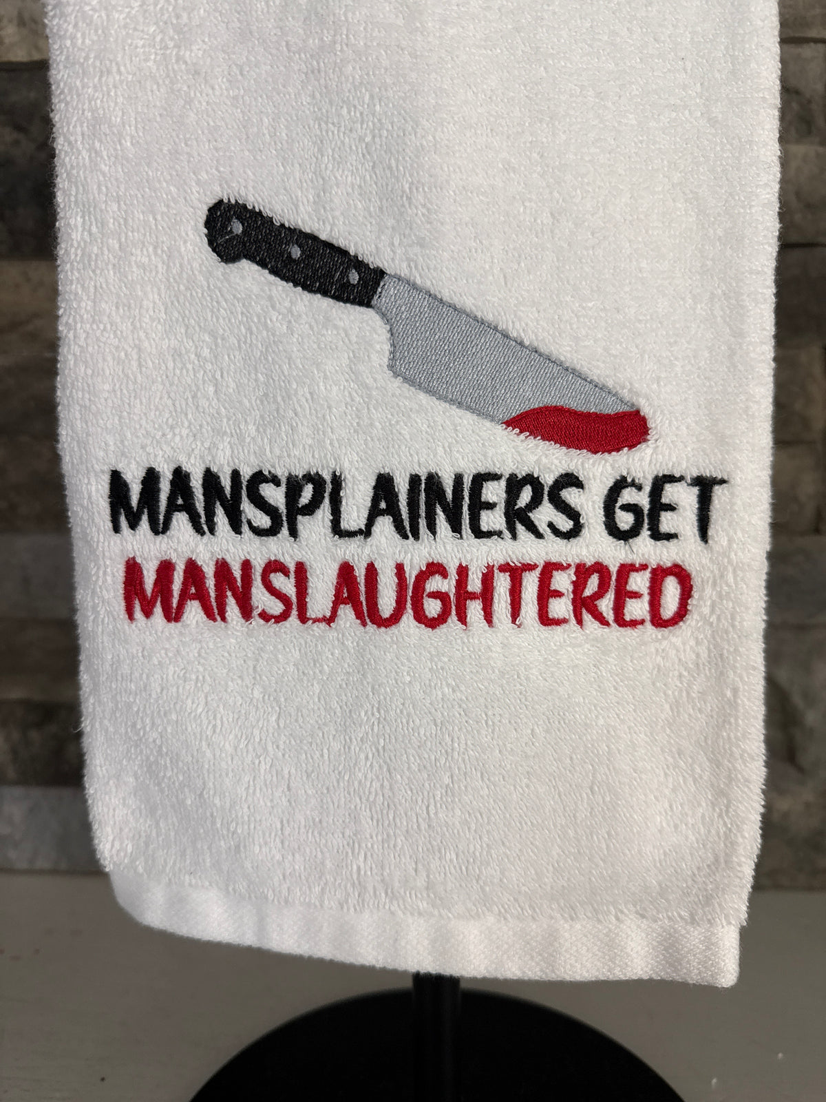 Mansplainers Embroidered Towel