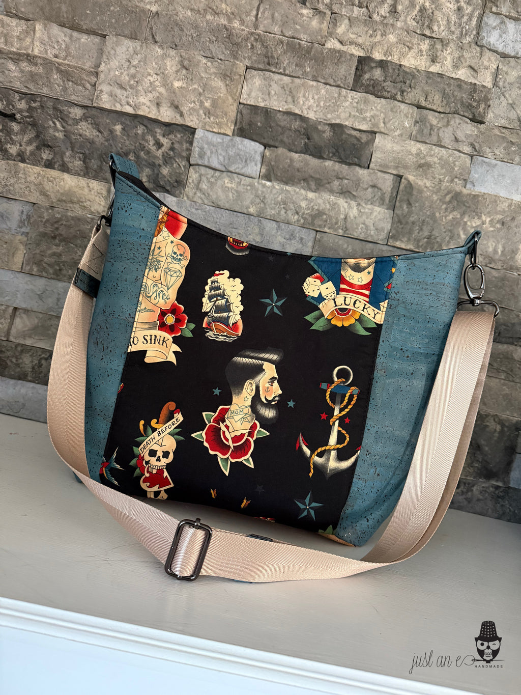 Tattoo-Inspired Hobo Bag