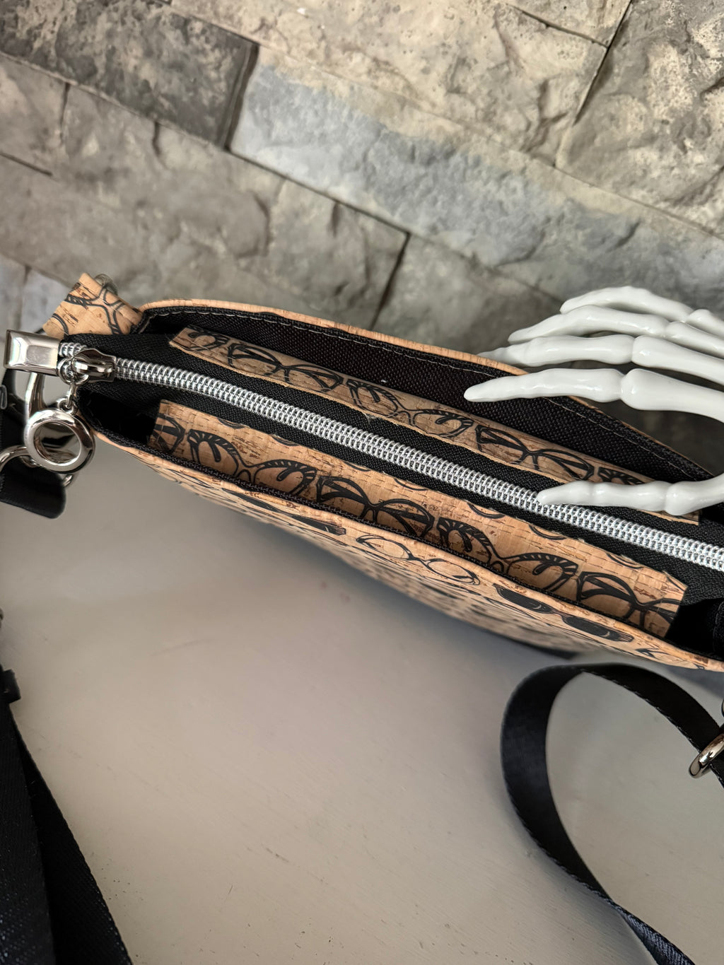 Cork Mini Box Tote Crossbody Bag
