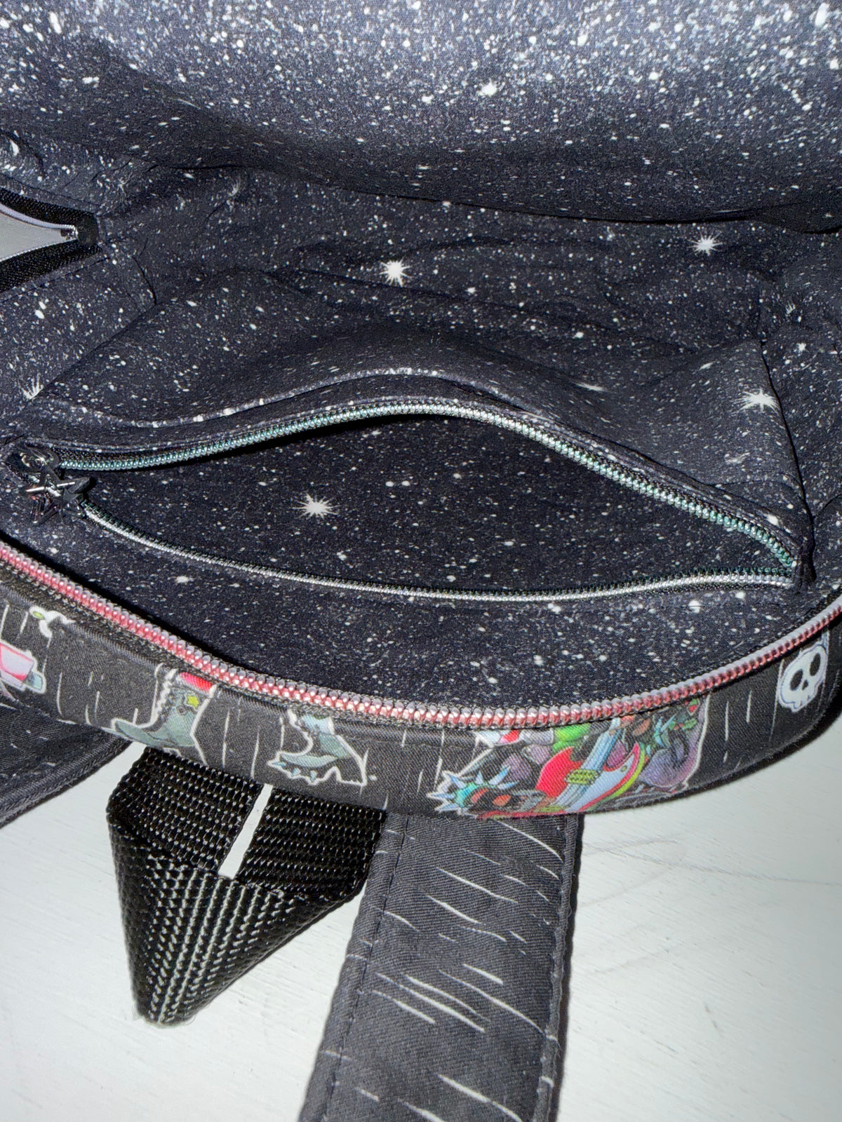 Christmas Mini Backpack Bag - Rock ‘n Roll Santa