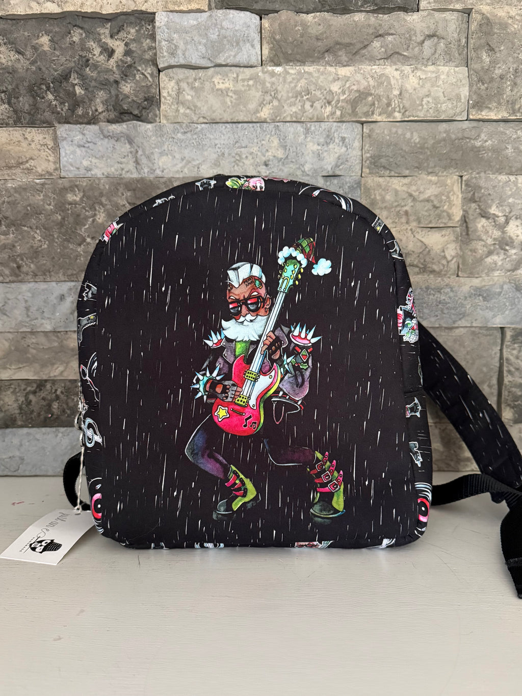 Christmas Mini Backpack Bag - Rock ‘n Roll Santa of Color