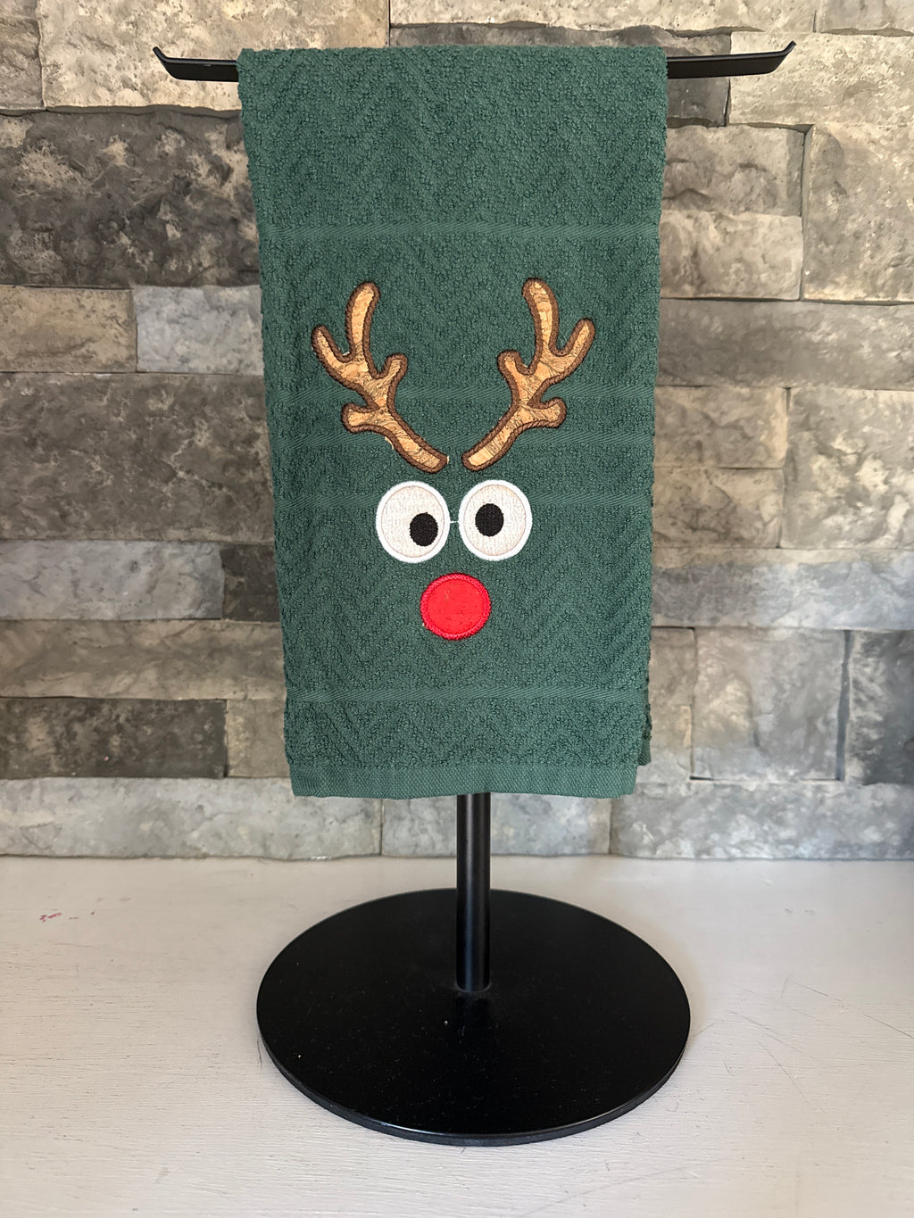 Reindeer Embroidered Towel
