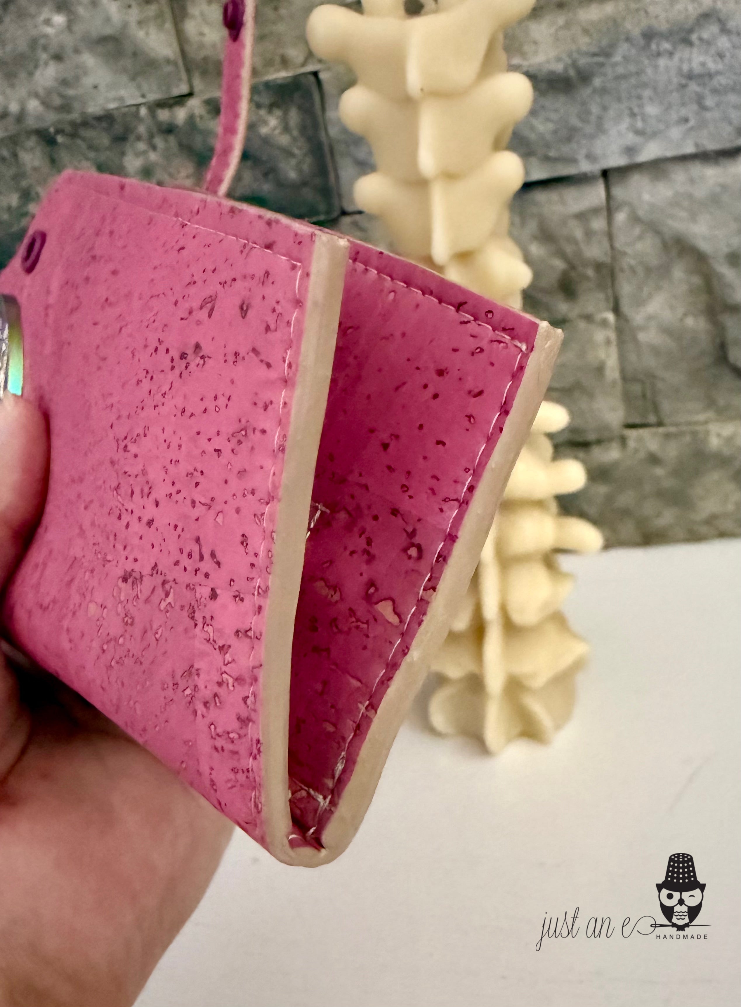 Pink Cork Coffin Wallet