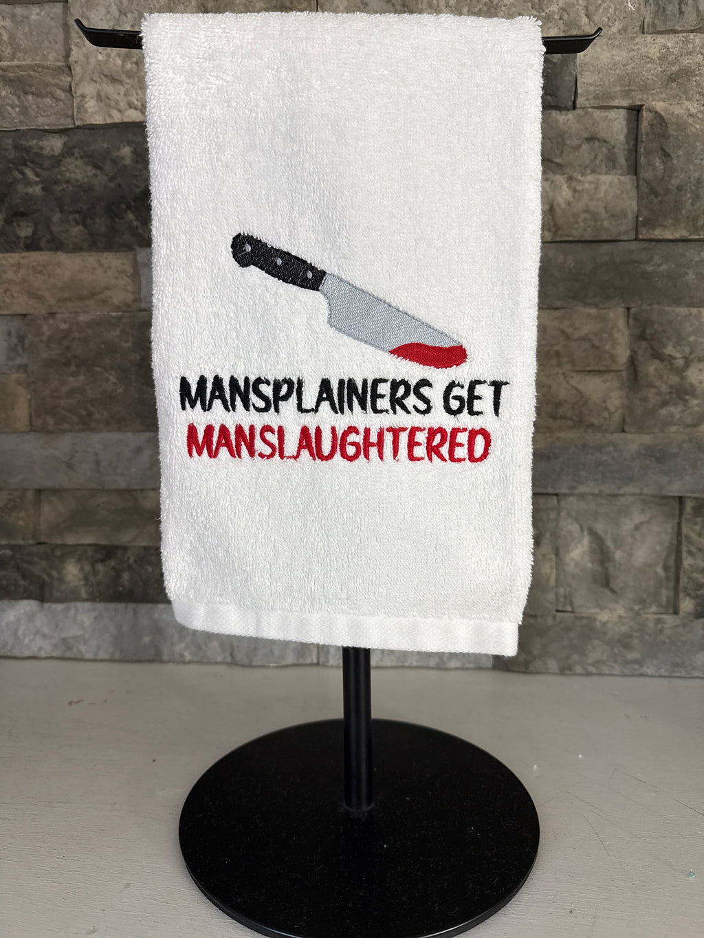 Mansplainers Embroidered Towel